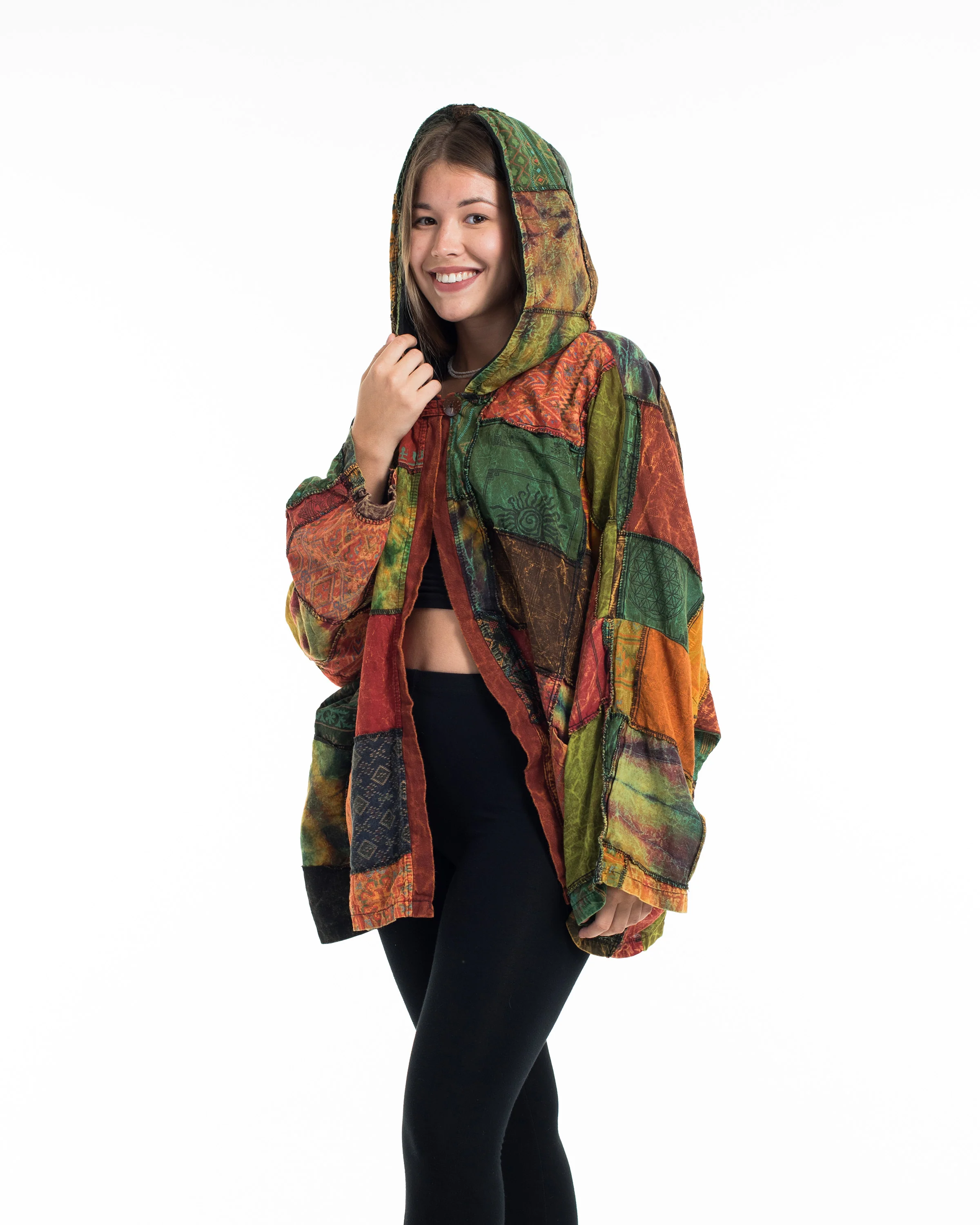 1025-Patchwork-Stonewash-Hooded-Jacket-in-Multi-Orange-3.webp Patchwork Stonewash Hooded Jacket in Multi Orange