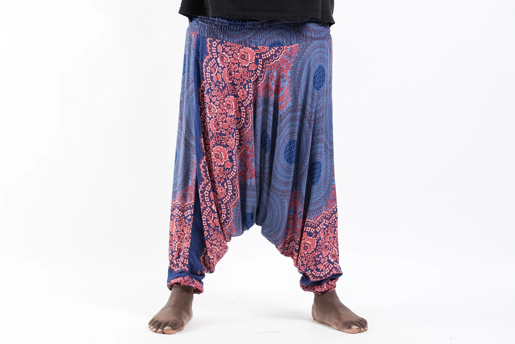 1026-Plus-Size-Geometric-Mandalas-Drop-Crotch-Men-s-Harem-Pants-in-Blue-2.webp Plus Size Geometric Mandalas Drop Crotch Men's Harem Pants in Blue