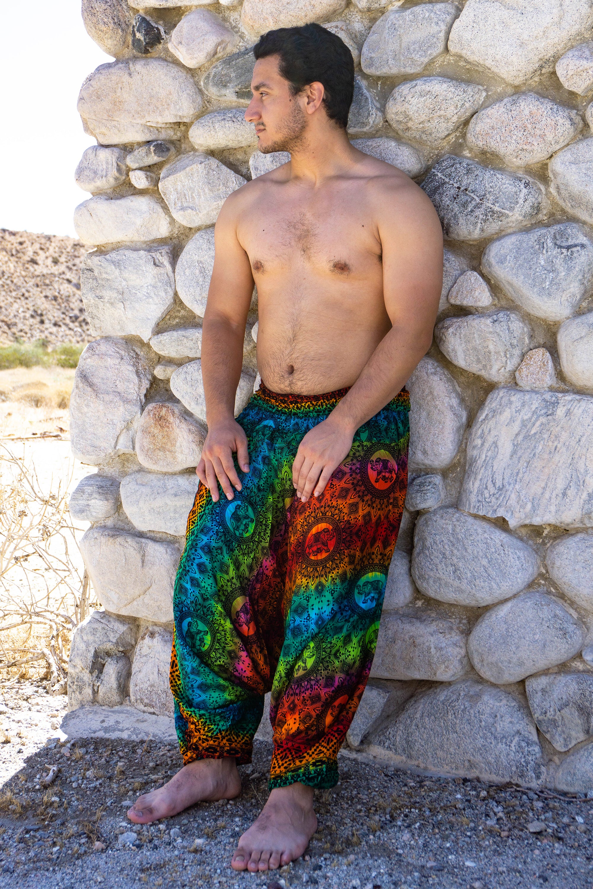 1031-Plus-Size-Rainbow-Elephant-Drop-Crotch-Men-s-Elephant-Pants-in-Orange-4.jpg Plus Size Rainbow Elephant Drop Crotch Men's Elephant Pants in Orange