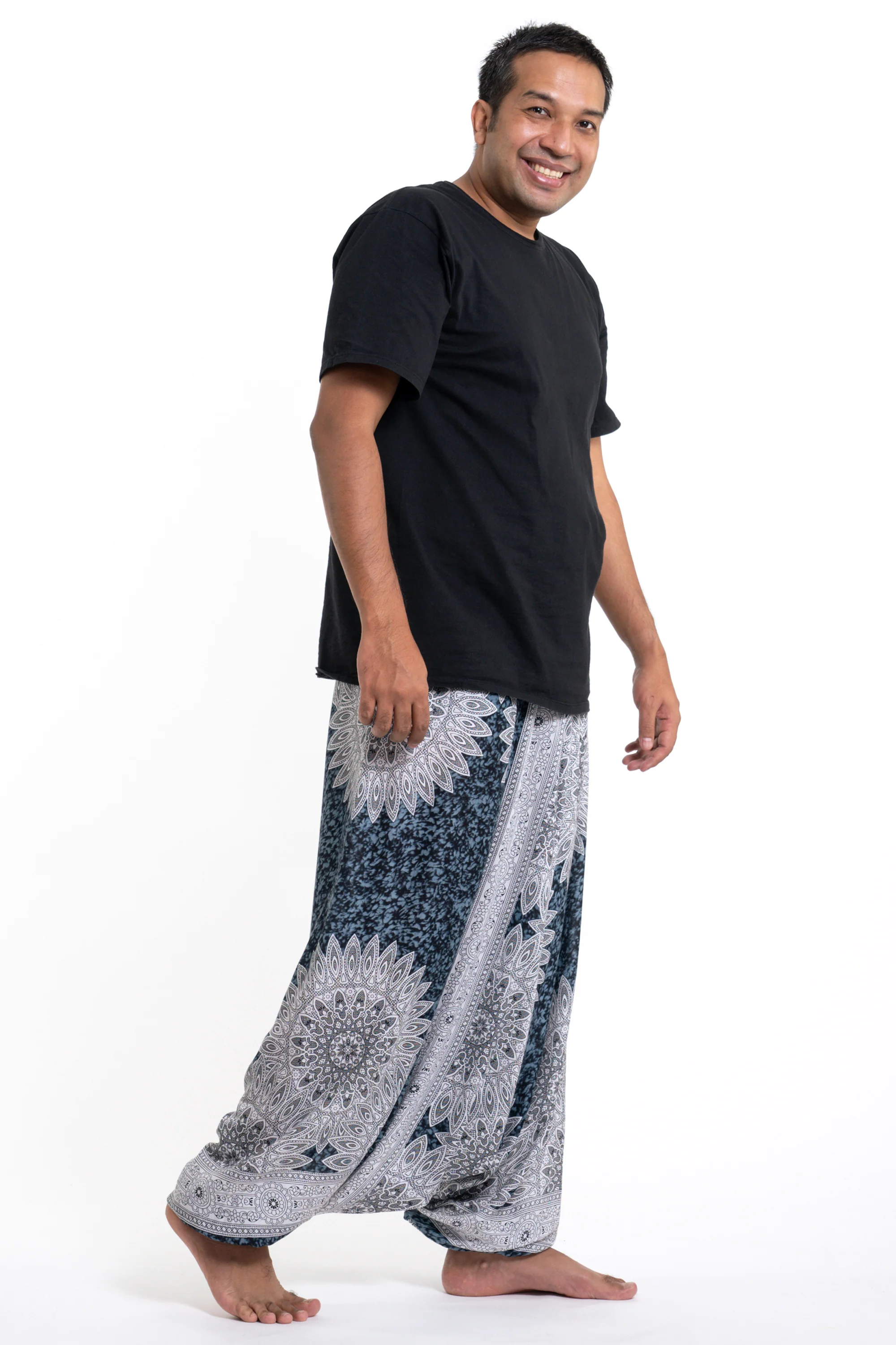 1062-Plus-Size-Marble-Mandalas-Drop-Crotch-Men-s-Harem-Pants-in-Indigo-3.webp Plus Size Marble Mandalas Drop Crotch Men's Harem Pants in Indigo