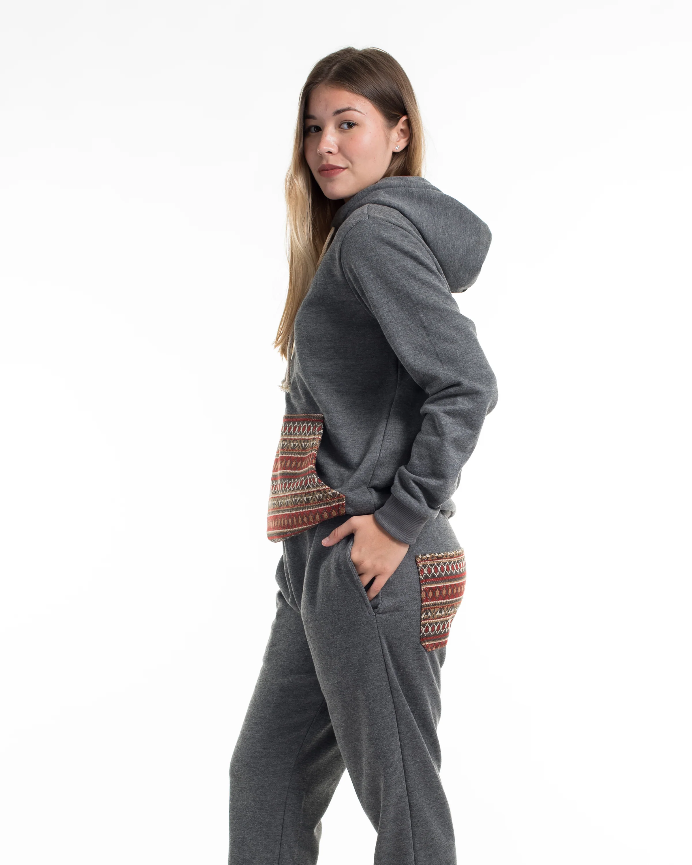 1084-Unisex-Terry-Pullover-Hoodie-with-Tribal-Pockets-in-Black-Size-M-XL-5.webp Unisex Terry Pullover Hoodie with Tribal Pockets in Black (Size M - XL)