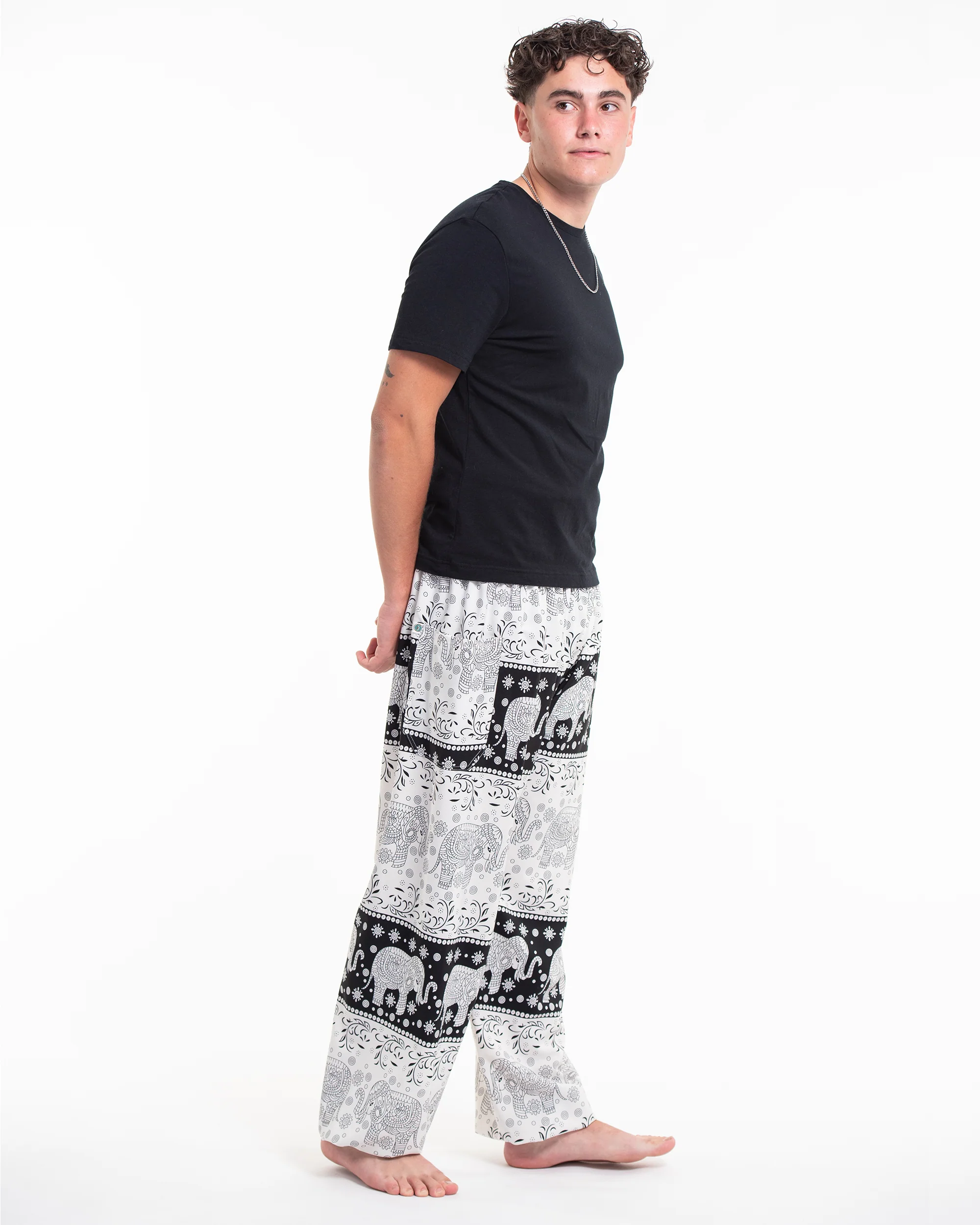 1111-Floral-Elephant-Tall-Harem-Pants-in-Black-3.webp Floral Elephant Tall Harem Pants in Black