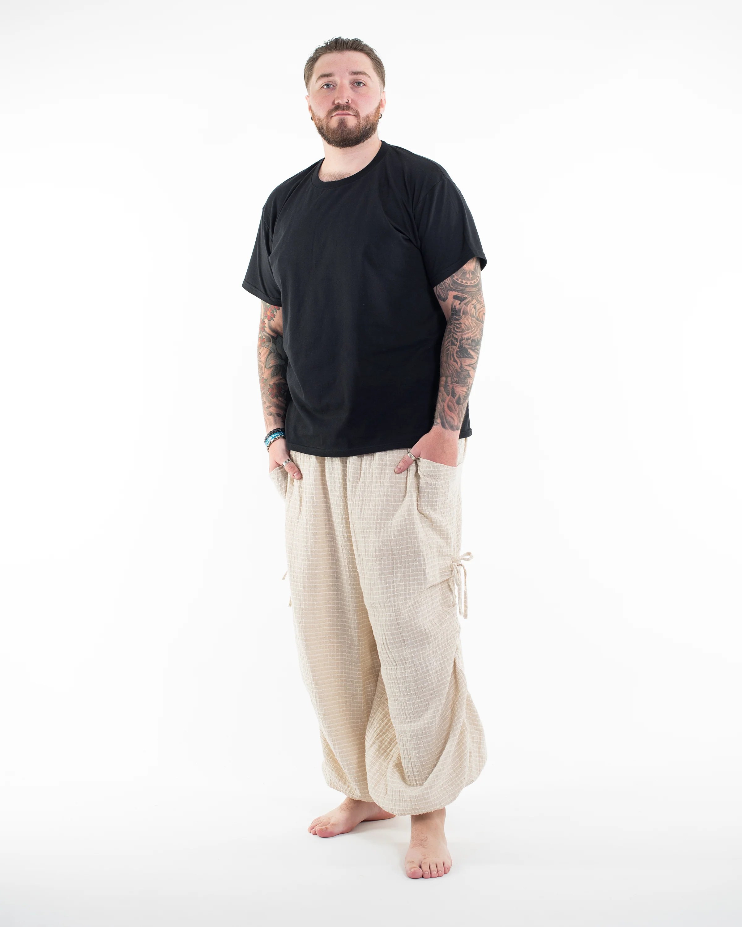 1145-Plus-Size-Men-s-Ribbed-Linen-Cotton-Blend-Pants-in-Natural-3.webp Plus Size Men's Ribbed Linen Cotton Blend Pants in Natural