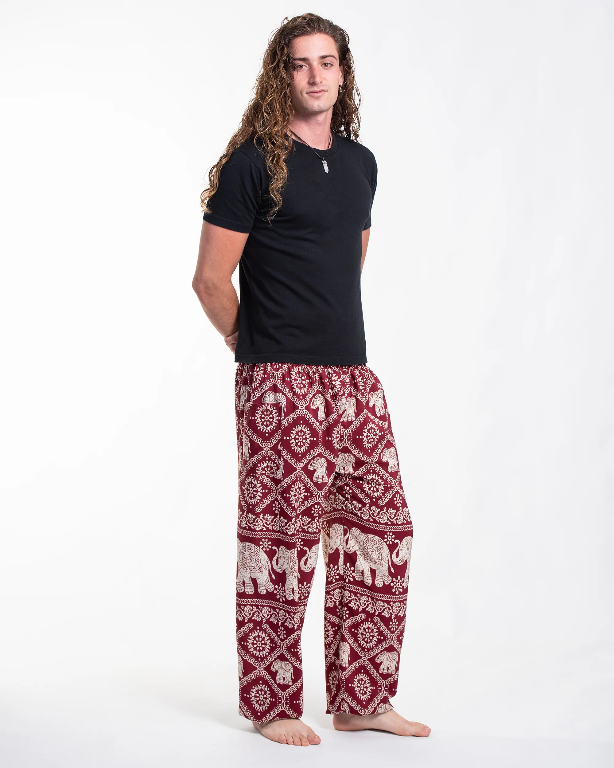 1147-Diamond-Elephant-Tall-Harem-Pants-in-red-3.webp Diamond Elephant Tall Harem Pants in red