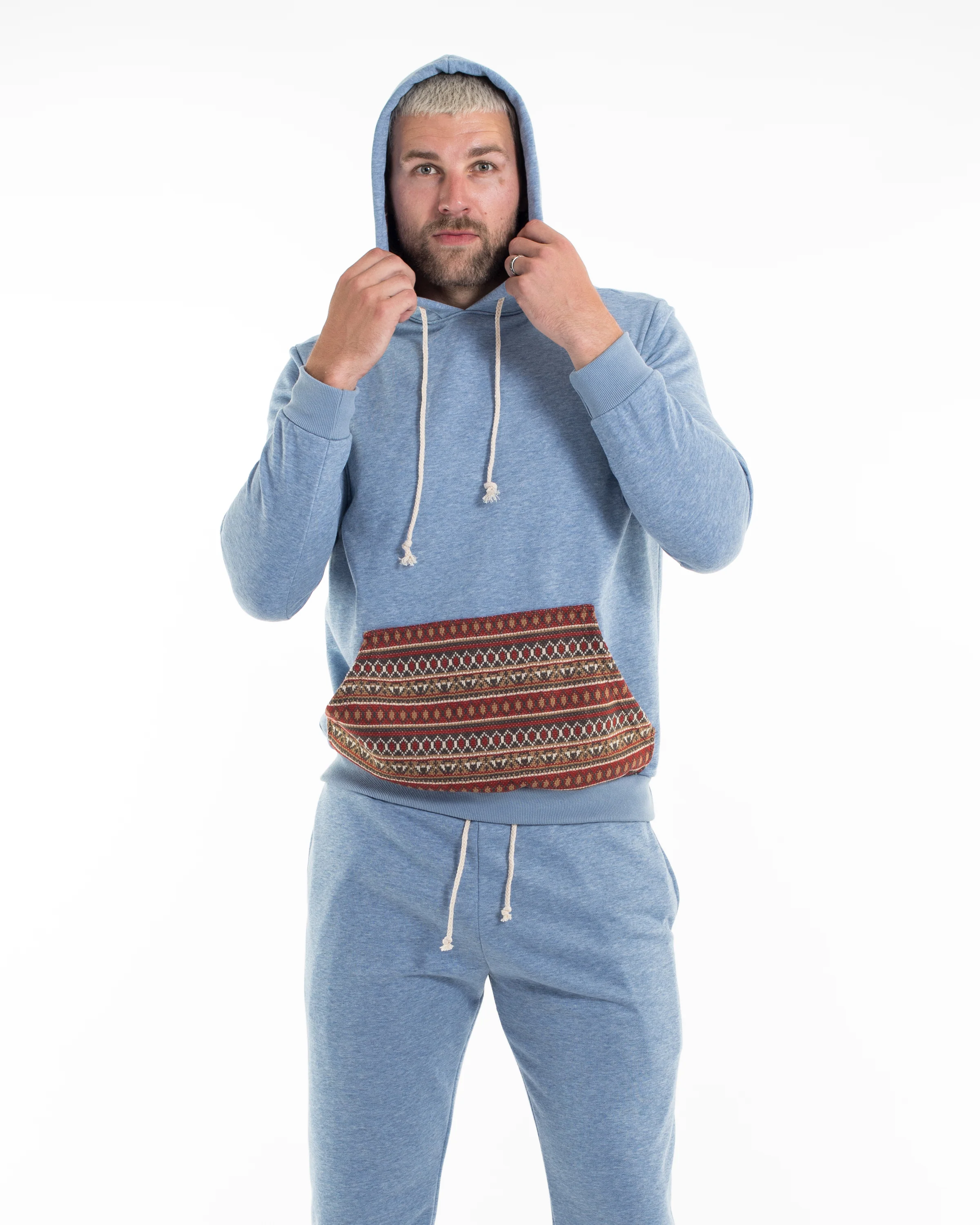 1172-Unisex-Terry-Pullover-Hoodie-with-Tribal-Pockets-in-Light-Blue-Size-M-XL-3.webp Unisex Terry Pullover Hoodie with Tribal Pockets in Light Blue (Size M - XL)