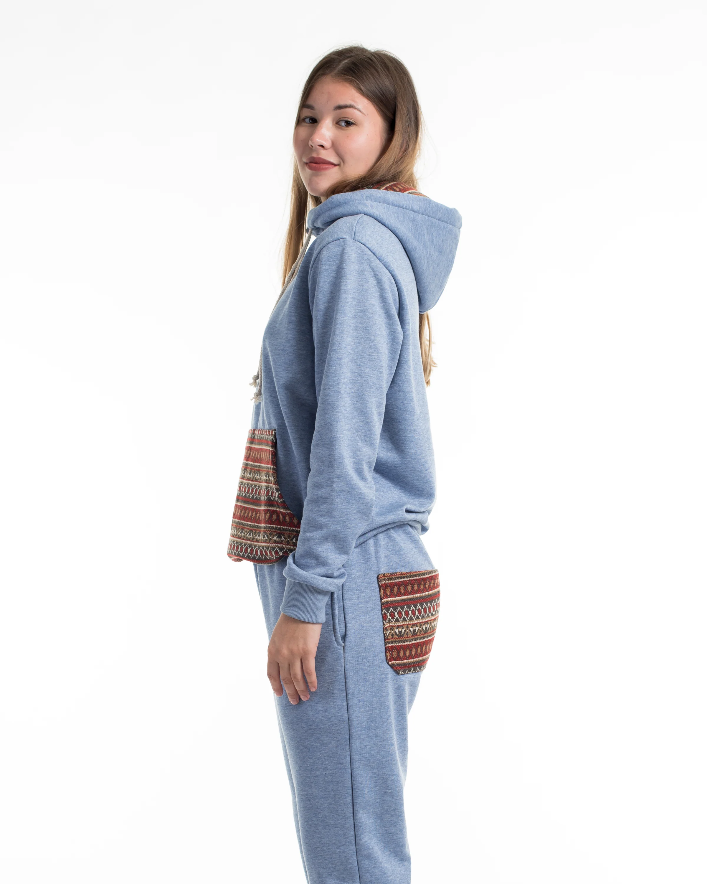 1172-Unisex-Terry-Pullover-Hoodie-with-Tribal-Pockets-in-Light-Blue-Size-M-XL-5.webp Unisex Terry Pullover Hoodie with Tribal Pockets in Light Blue (Size M - XL)