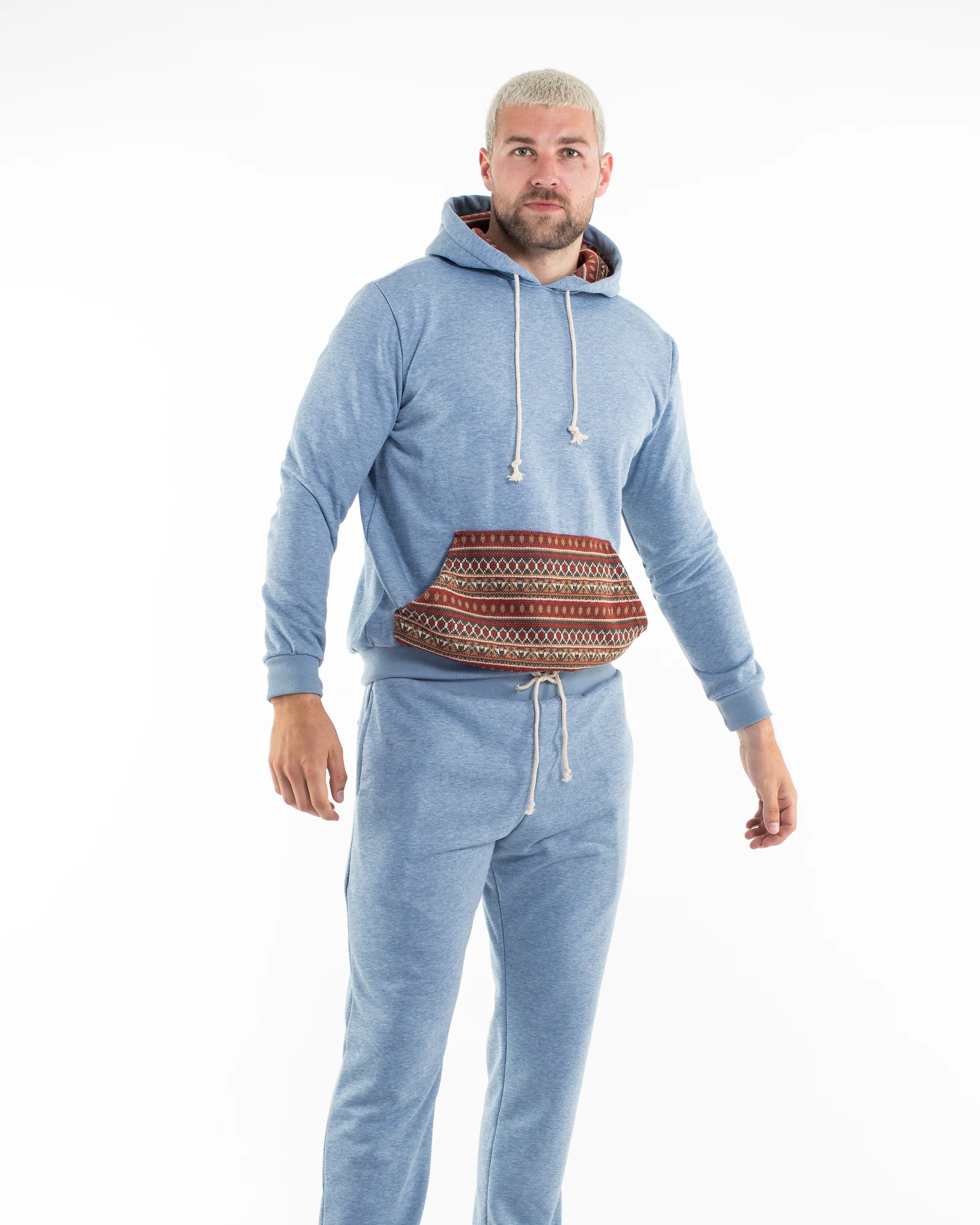 1172-Unisex-Terry-Pullover-Hoodie-with-Tribal-Pockets-in-Light-Blue-Size-M-XL-6.webp Unisex Terry Pullover Hoodie with Tribal Pockets in Light Blue (Size M - XL)