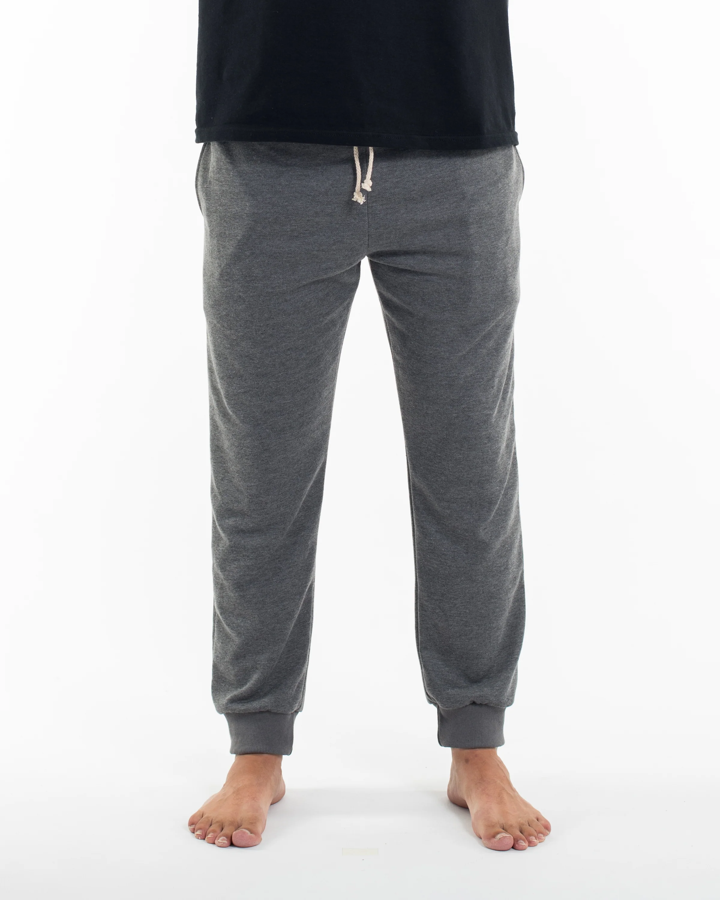 Men's Terry Pants with Tribal Pockets in Black (Size M - XL)