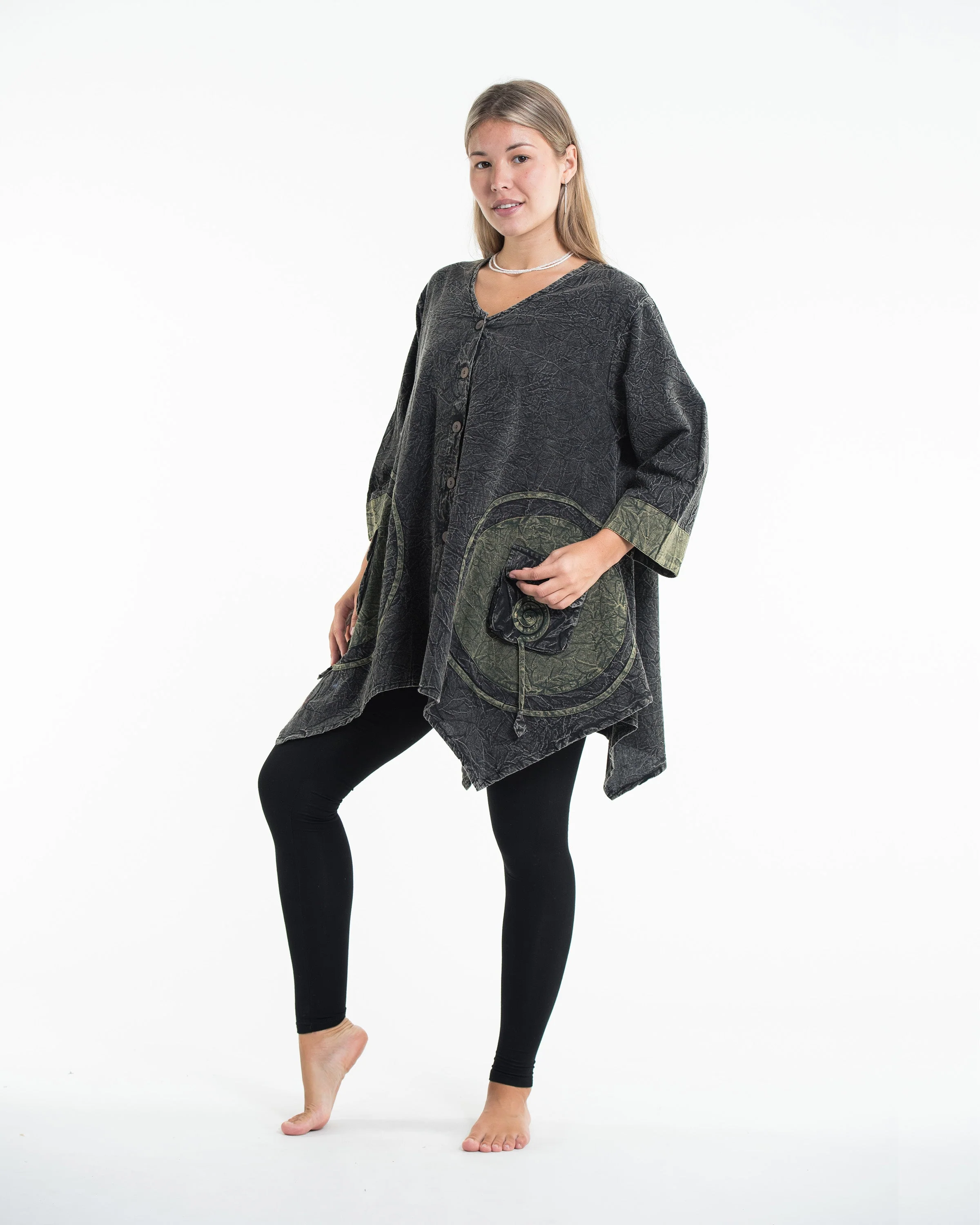 1210-Unisex-Spiral-Stonewashed-Tunic-Top-in-Black-4.webp Unisex Spiral Stonewashed Tunic Top in Black