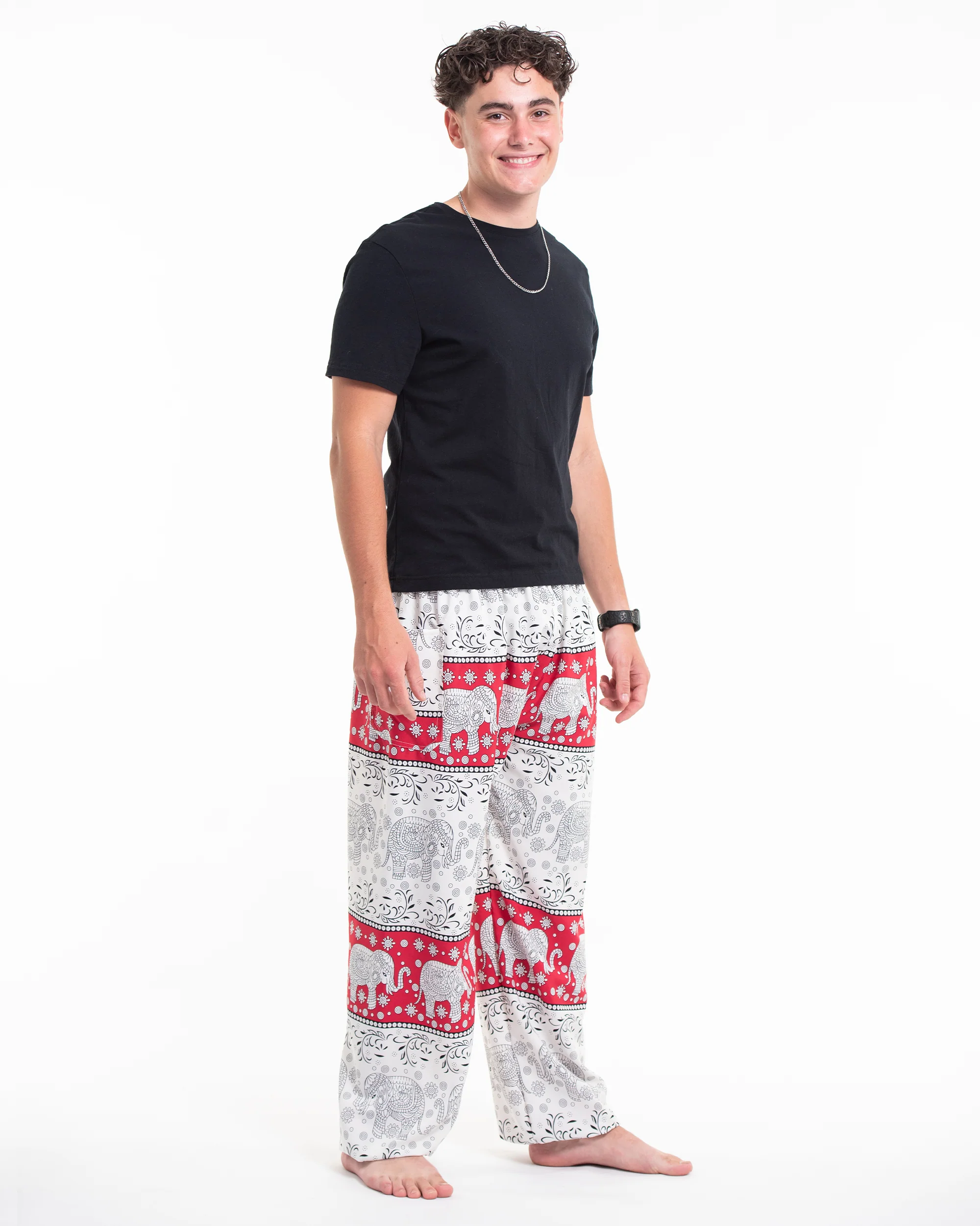 1212-Floral-Elephant-Tall-Harem-Pants-in-Red-3.webp Floral Elephant Tall Harem Pants in Red