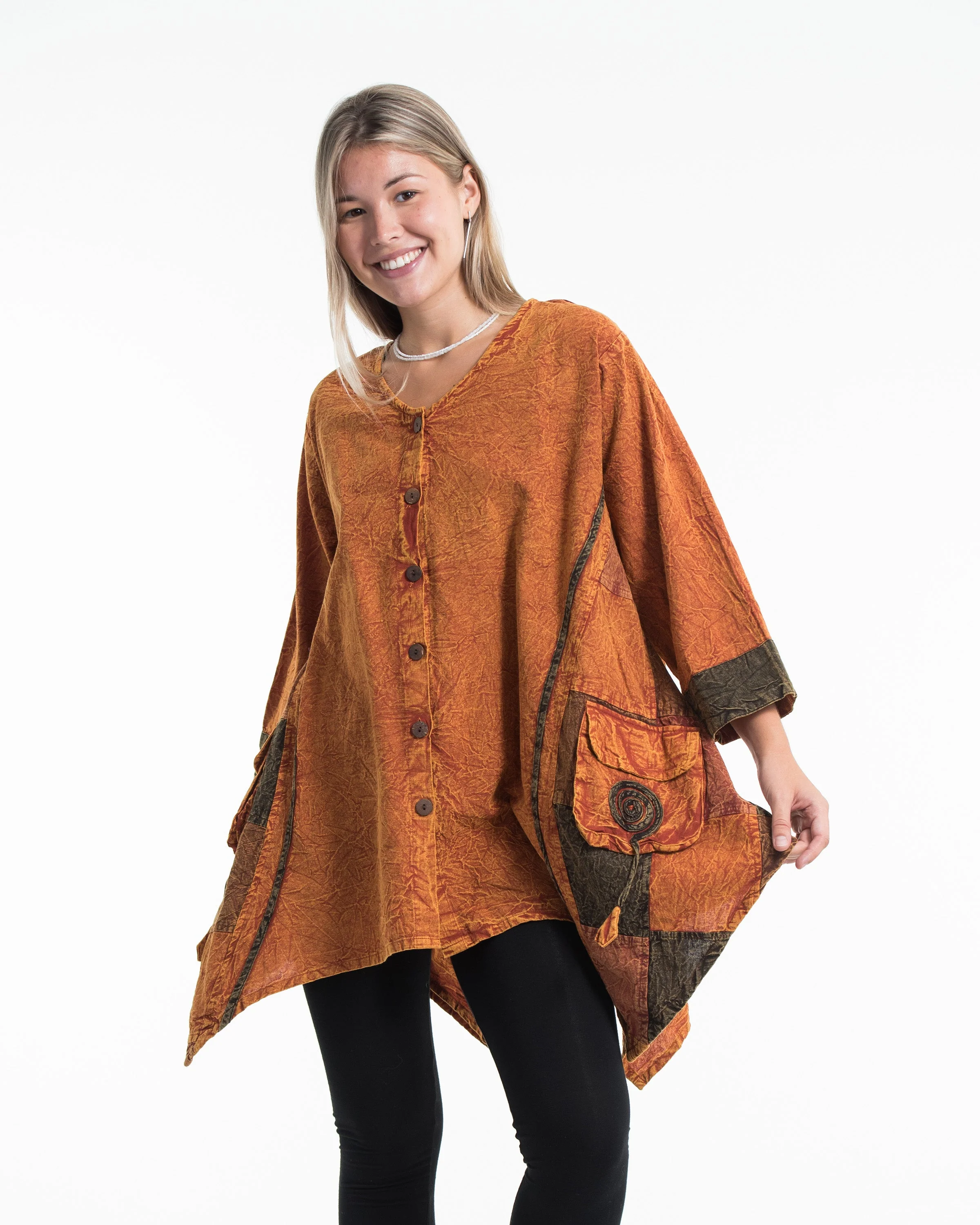1220-Unisex-Patchwork-Stonewashed-Tunic-Top-in-Orange-4.webp Unisex Patchwork Stonewashed Tunic Top in Orange
