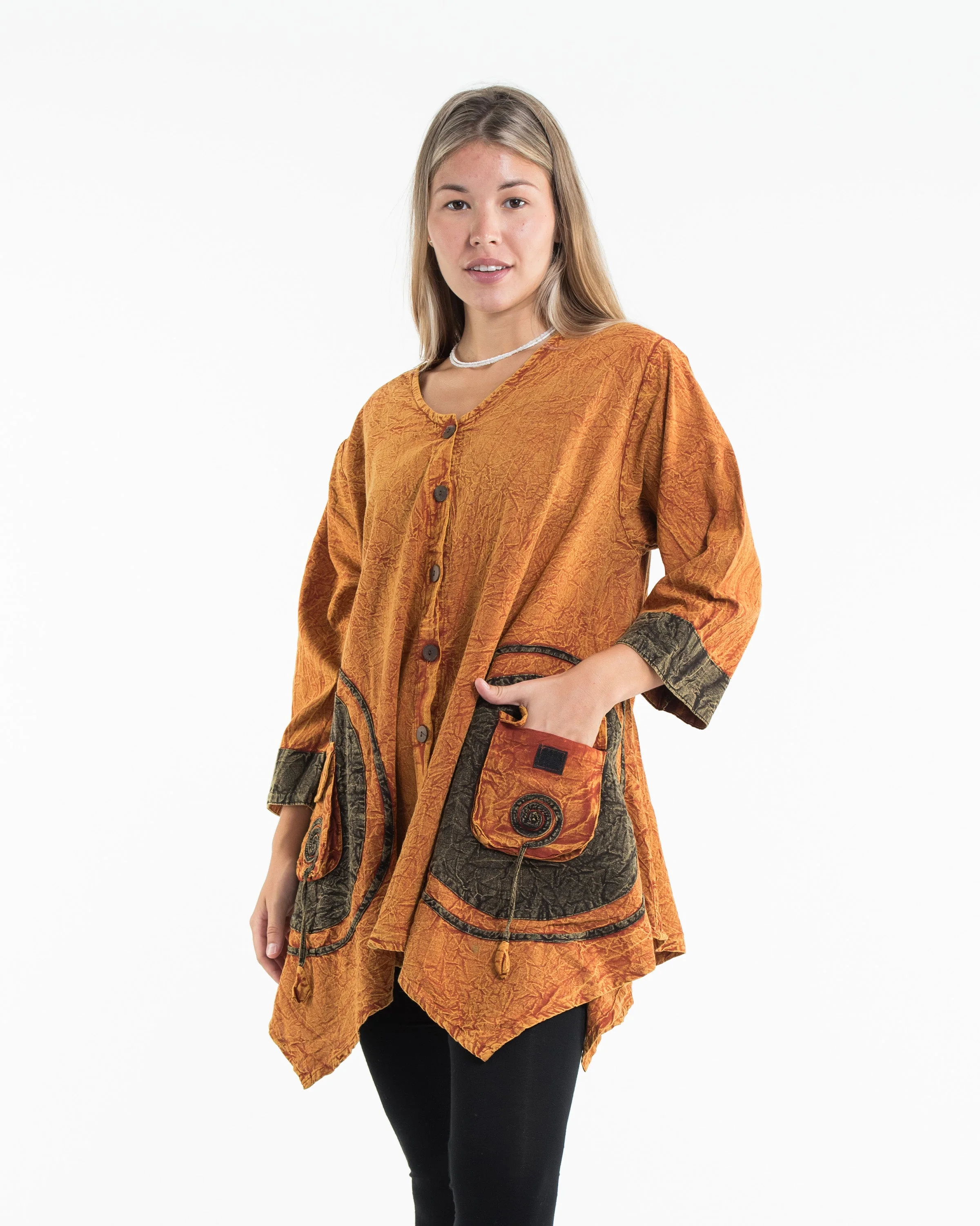 1221-Unisex-Spiral-Stonewashed-Tunic-Top-in-Orange-3.webp Unisex Spiral Stonewashed Tunic Top in Orange