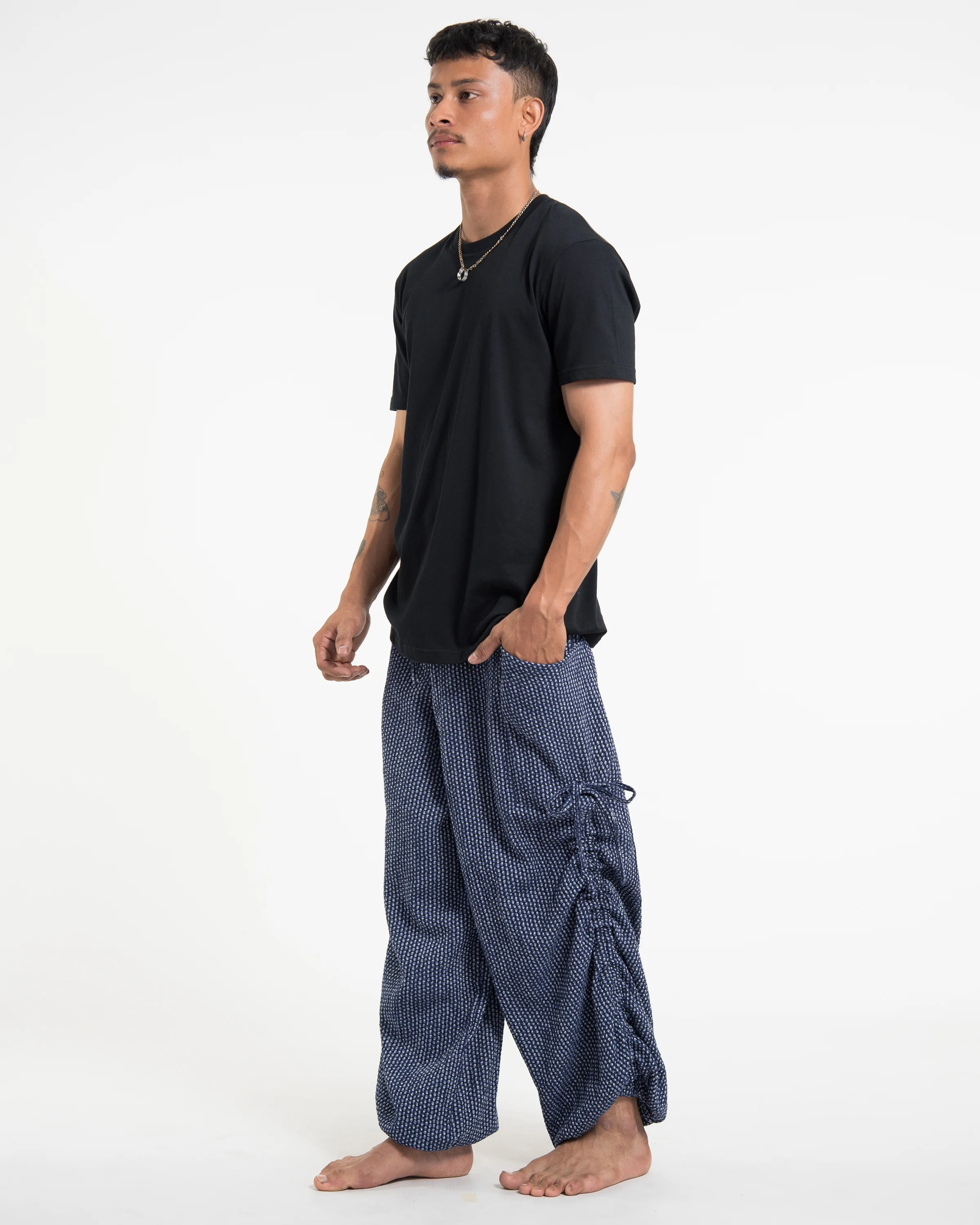 1222-Men-s-Ribbed-Linen-Cotton-Blend-Pants-in-Blue-3.webp Men's Ribbed Linen Cotton Blend Pants in Blue