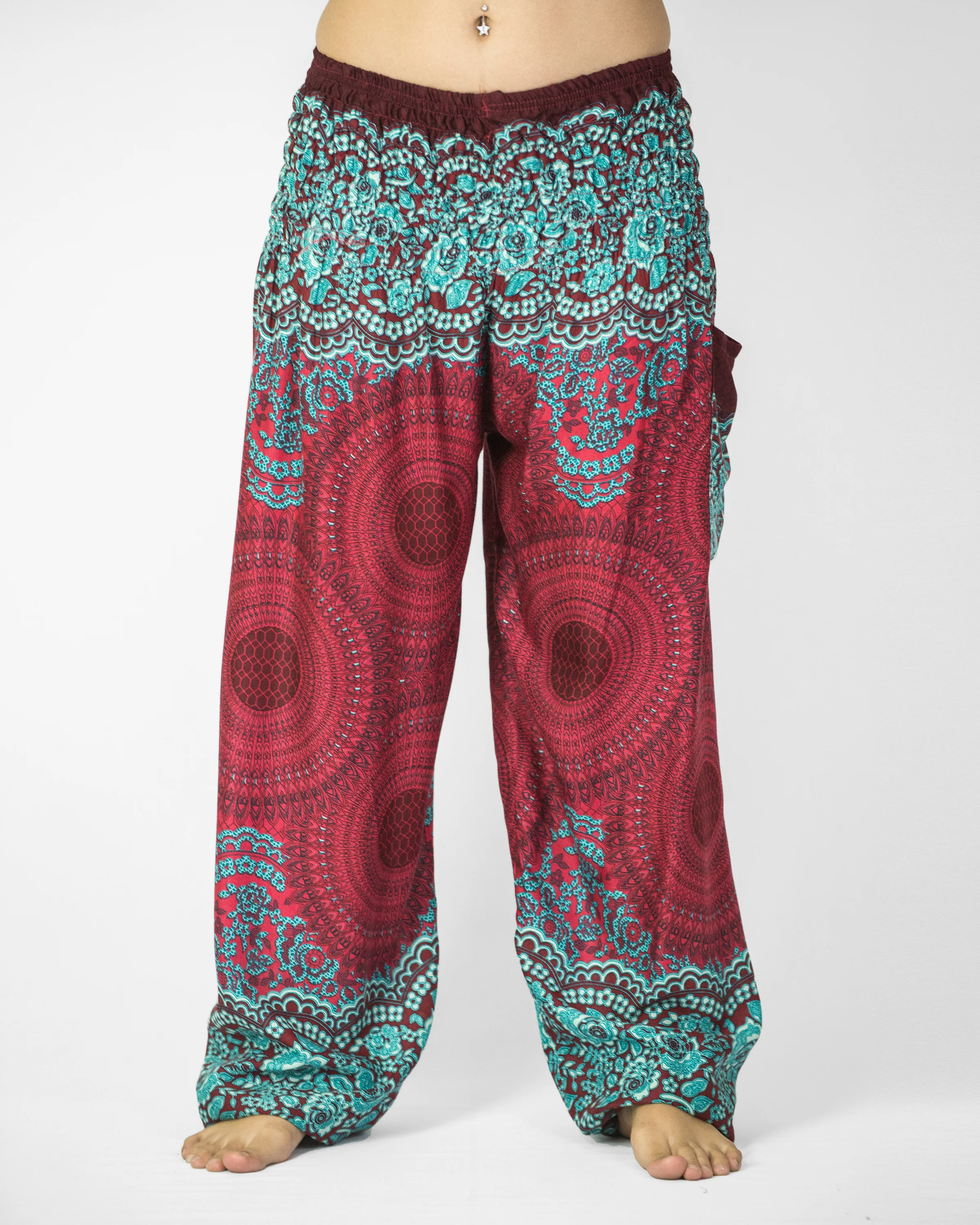 1234-Geometric-Mandalas-Women-s-Harem-Pants-in-Red-7.webp Geometric Mandalas Women's Harem Pants in Red