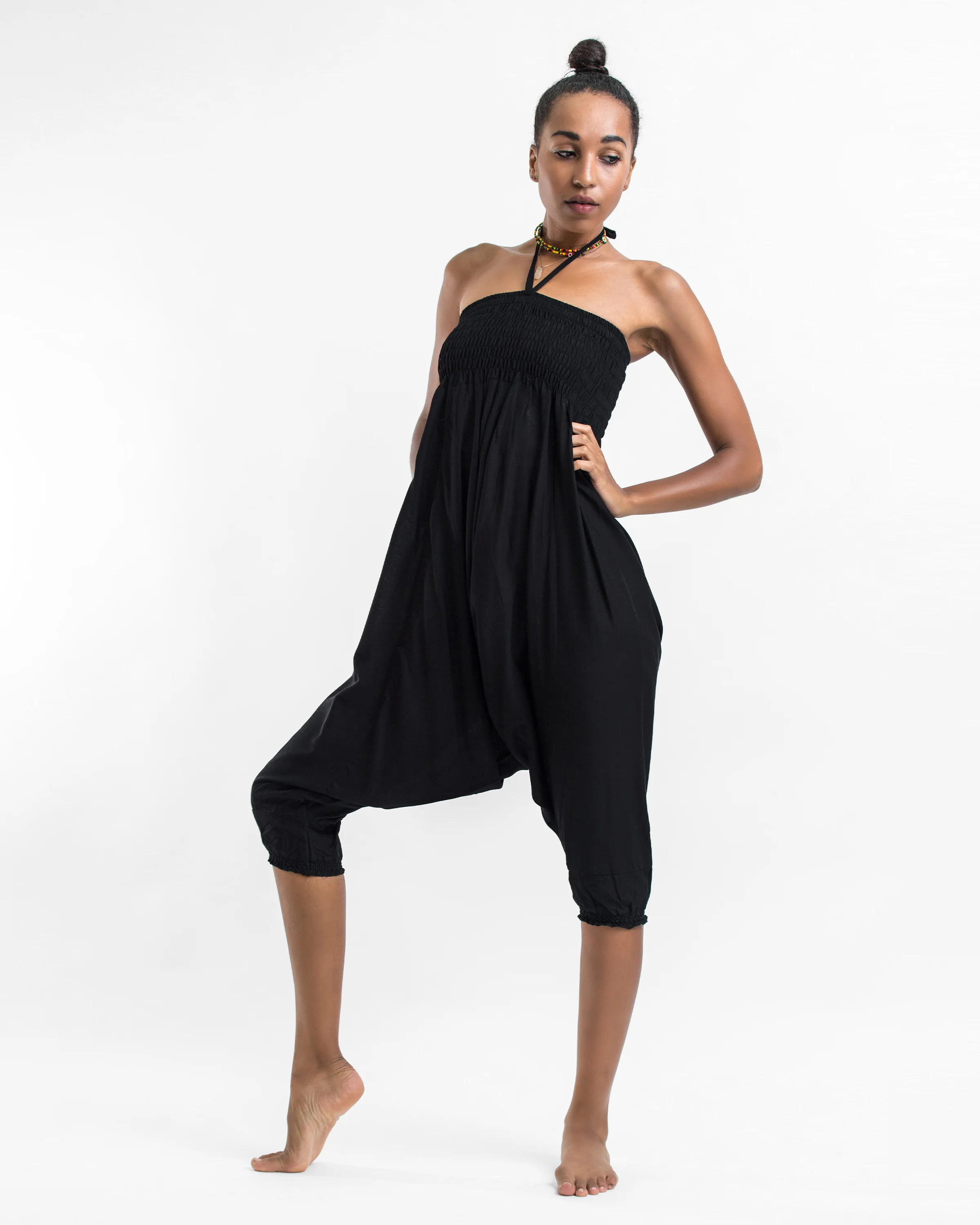 1240-Solid-Color-2-in-1-Jumpsuit-Harem-Pants-in-Black-5.webp Solid Color 2-in-1 Jumpsuit Harem Pants in Black