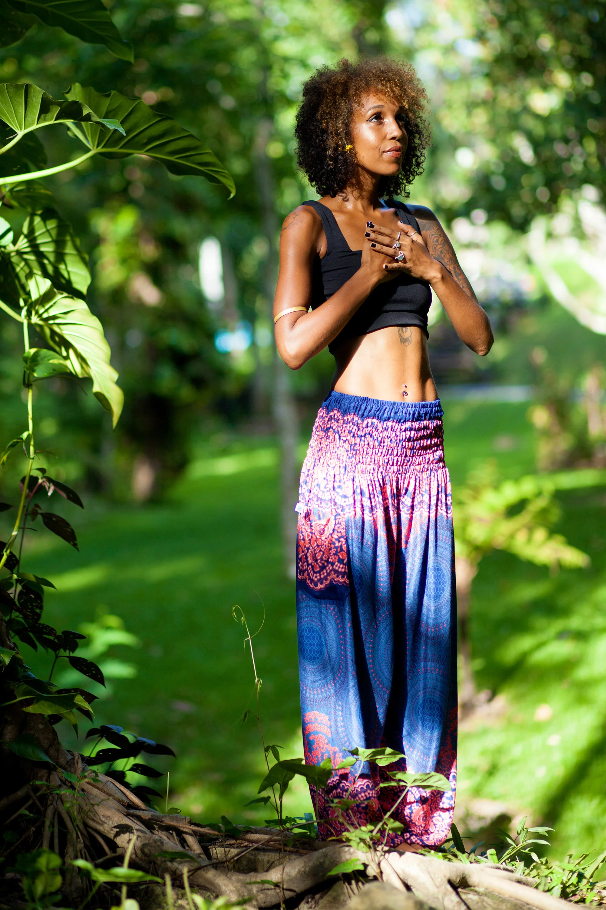 1242-Geometric-Mandalas-Women-s-Harem-Pants-in-Blue-3.webp Geometric Mandalas Women's Harem Pants in Blue