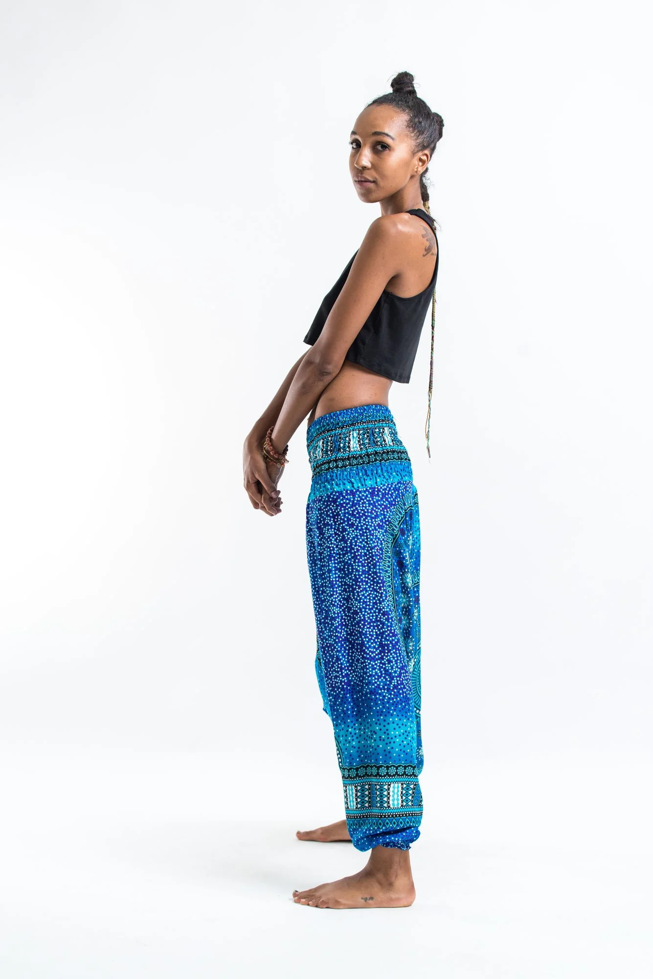 1258-Tribal-Chakras-2-in-1-Jumpsuit-Harem-Pants-in-Blue-4.webp Tribal Chakras 2-in-1 Jumpsuit Harem Pants in Blue
