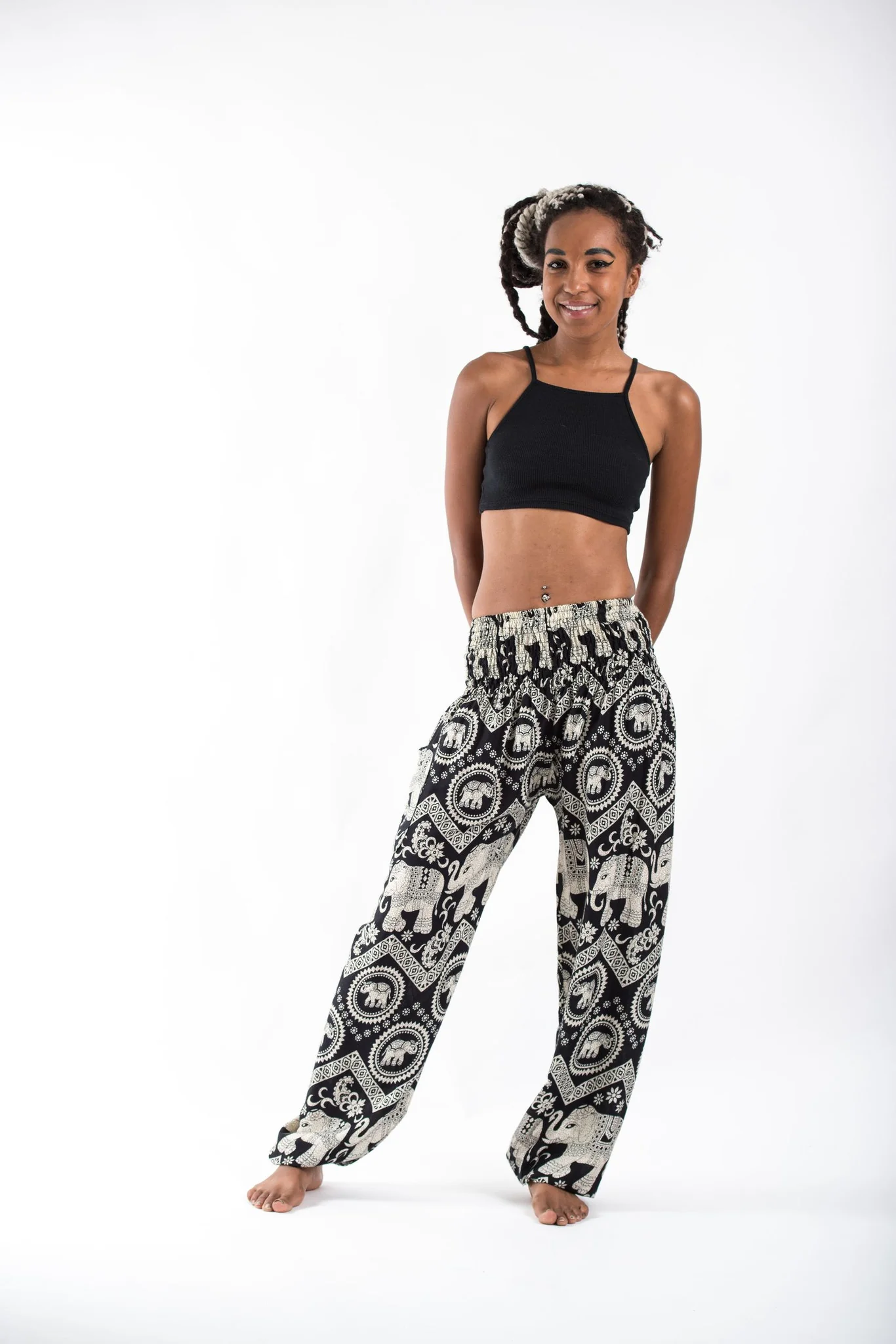 Imperial Elephant Women's Elephant Pants in Black