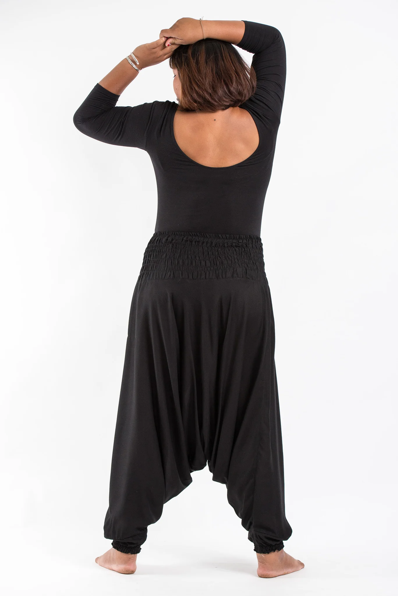 1285-Plus-Size-Solid-Color-2-in-1-Jumpsuit-Harem-Pants-in-Black-4.webp Plus Size Solid Color 2-in-1 Jumpsuit Harem Pants in Black