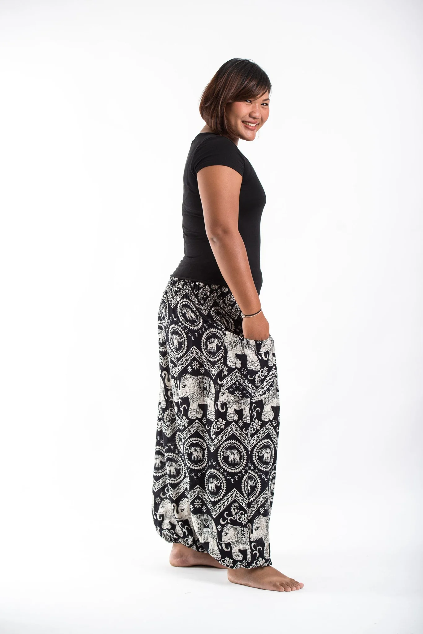 1301-Plus-Size-Imperial-Elephant-Women-s-Elephant-Pants-in-Black-3.webp Plus Size Imperial Elephant Women's Elephant Pants in Black
