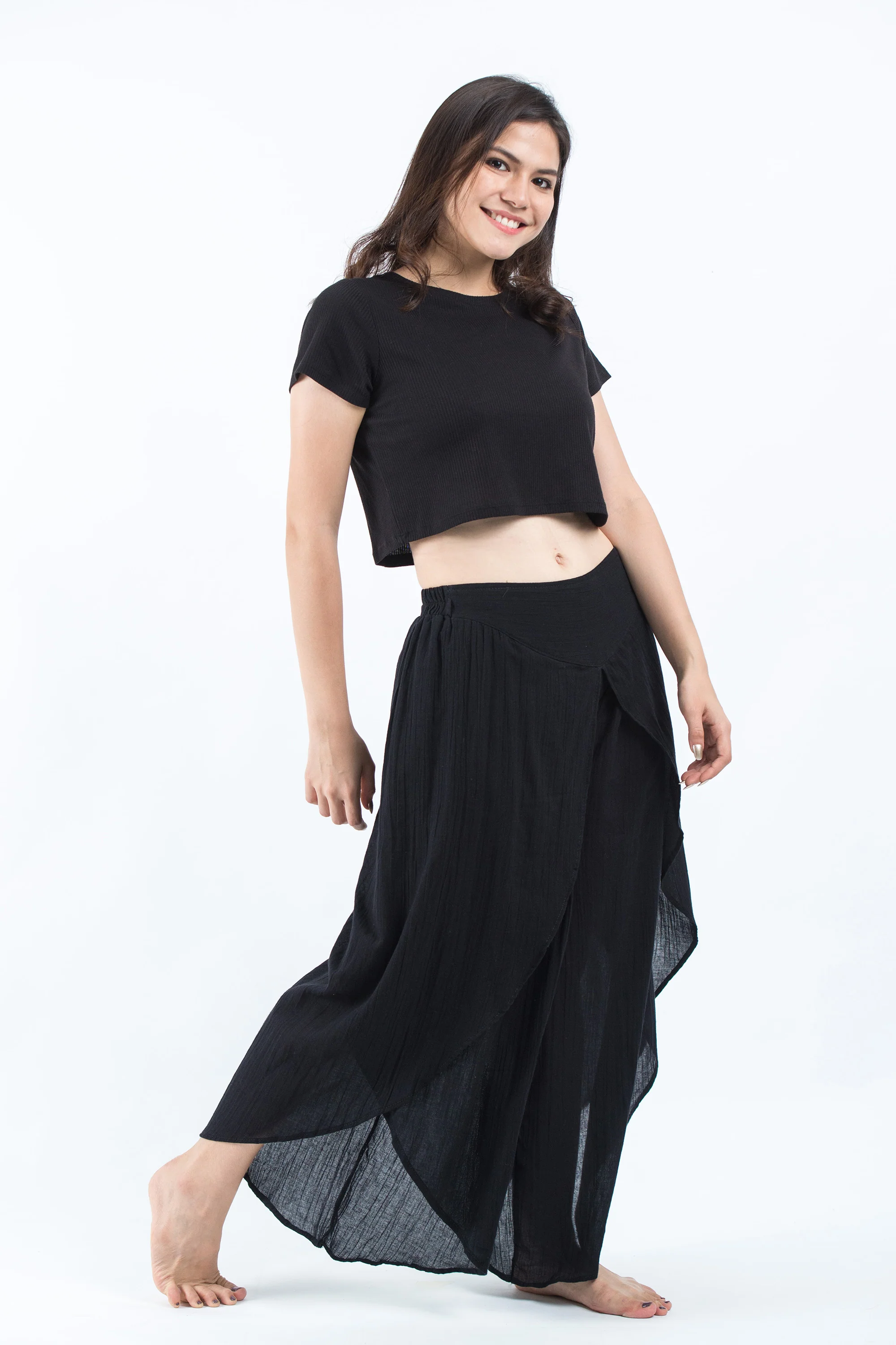 1320-Women-s-Cotton-Tulip-Palazzo-Pants-in-Black-3.webp Women's Cotton Tulip Palazzo Pants in Black