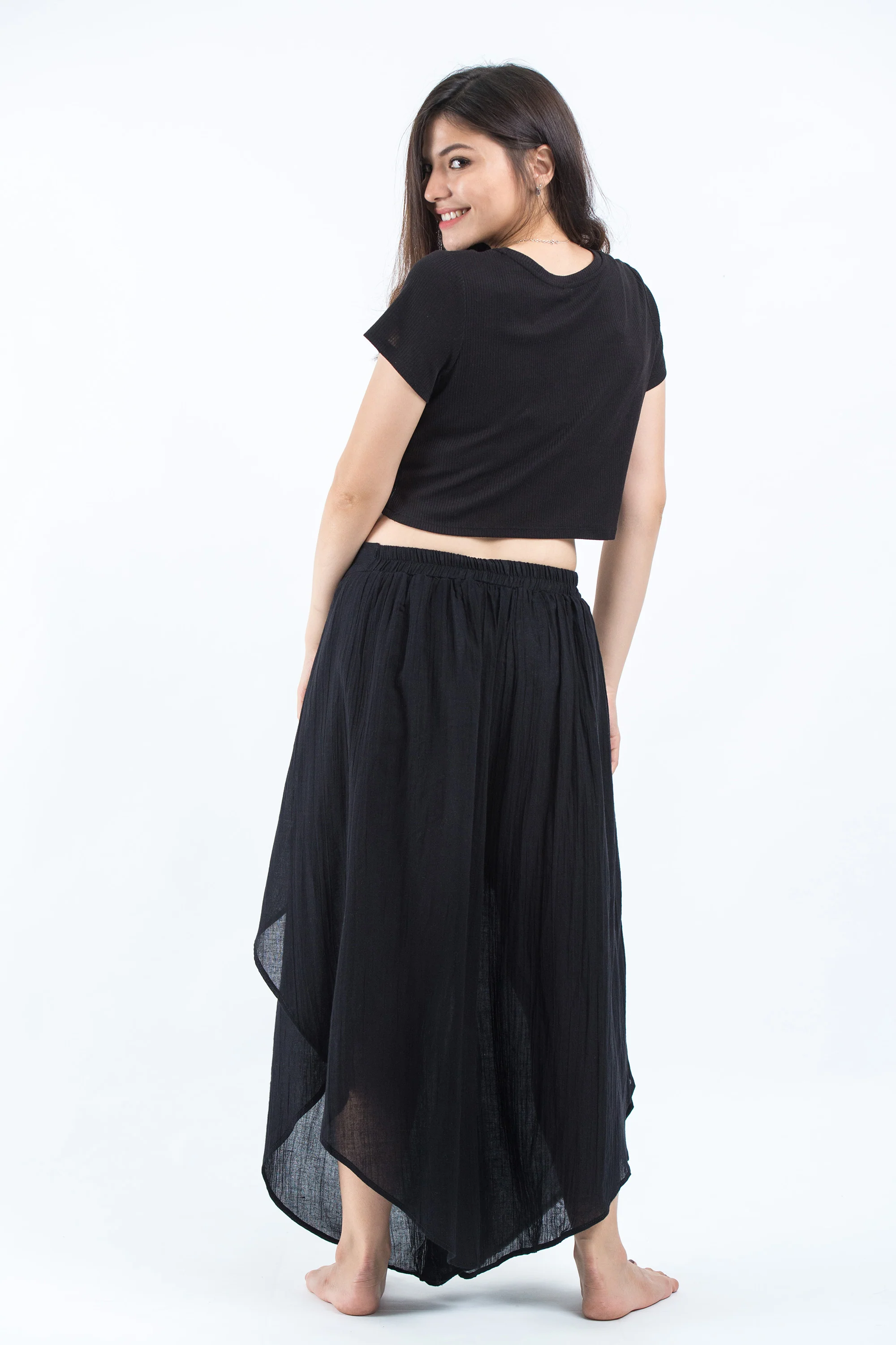 1320-Women-s-Cotton-Tulip-Palazzo-Pants-in-Black-4.webp Women's Cotton Tulip Palazzo Pants in Black