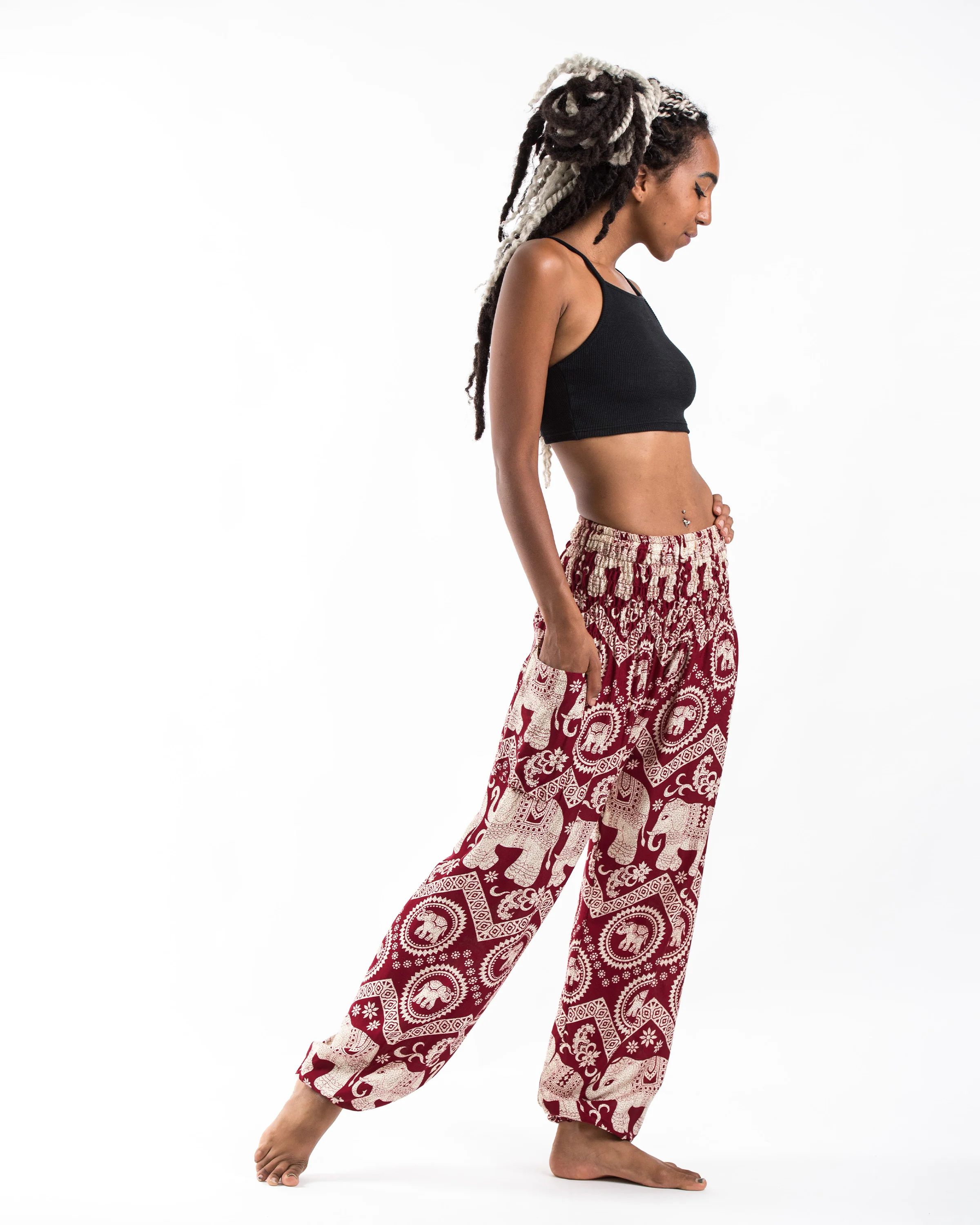 Imperial Elephant Women's Elephant Pants in Red