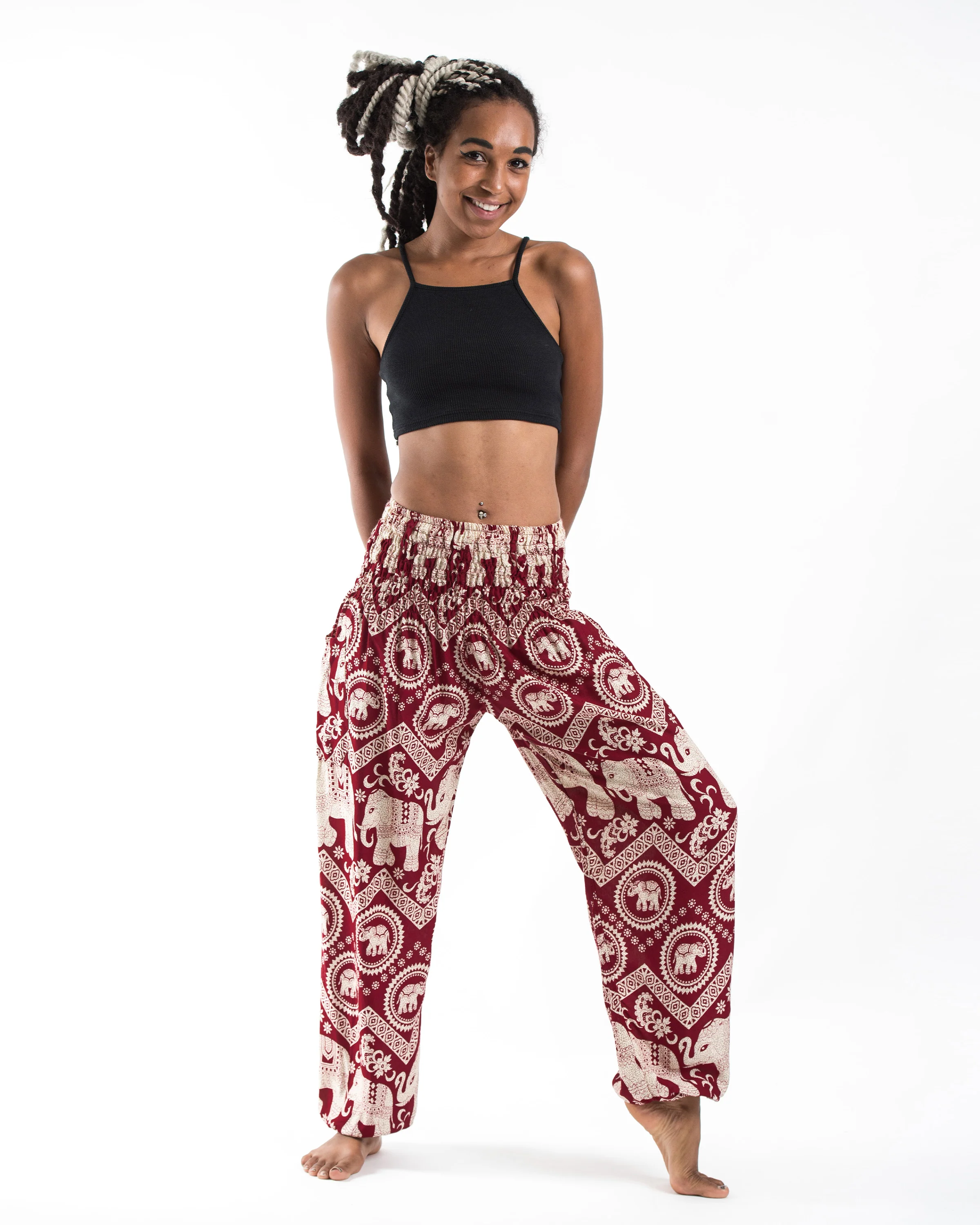Imperial Elephant Women's Elephant Pants in Red