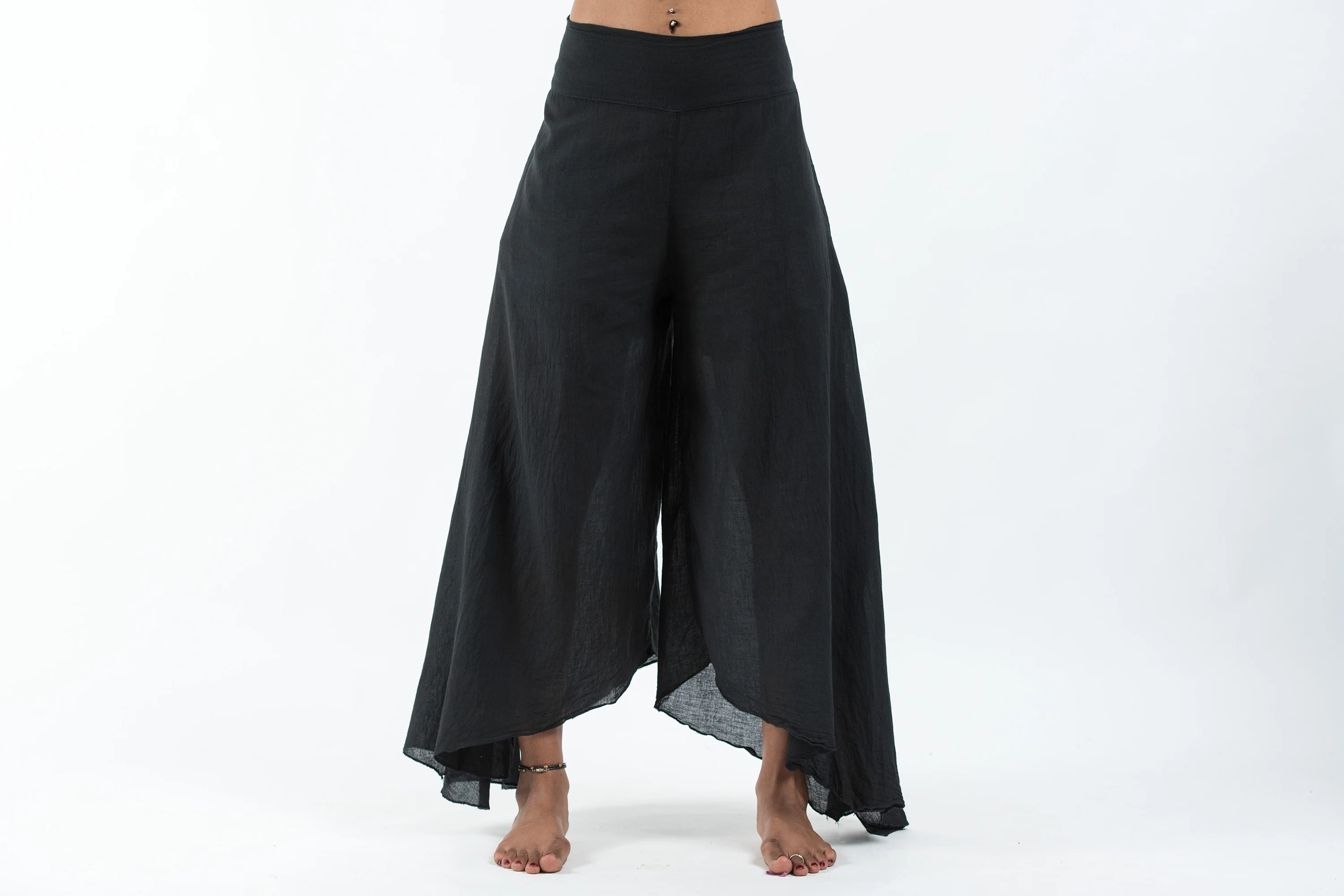 1351-Women-s-Cotton-Tinkerbell-Palazzo-Pants-in-Black-2.webp Women's Cotton Tinkerbell Palazzo Pants in Black