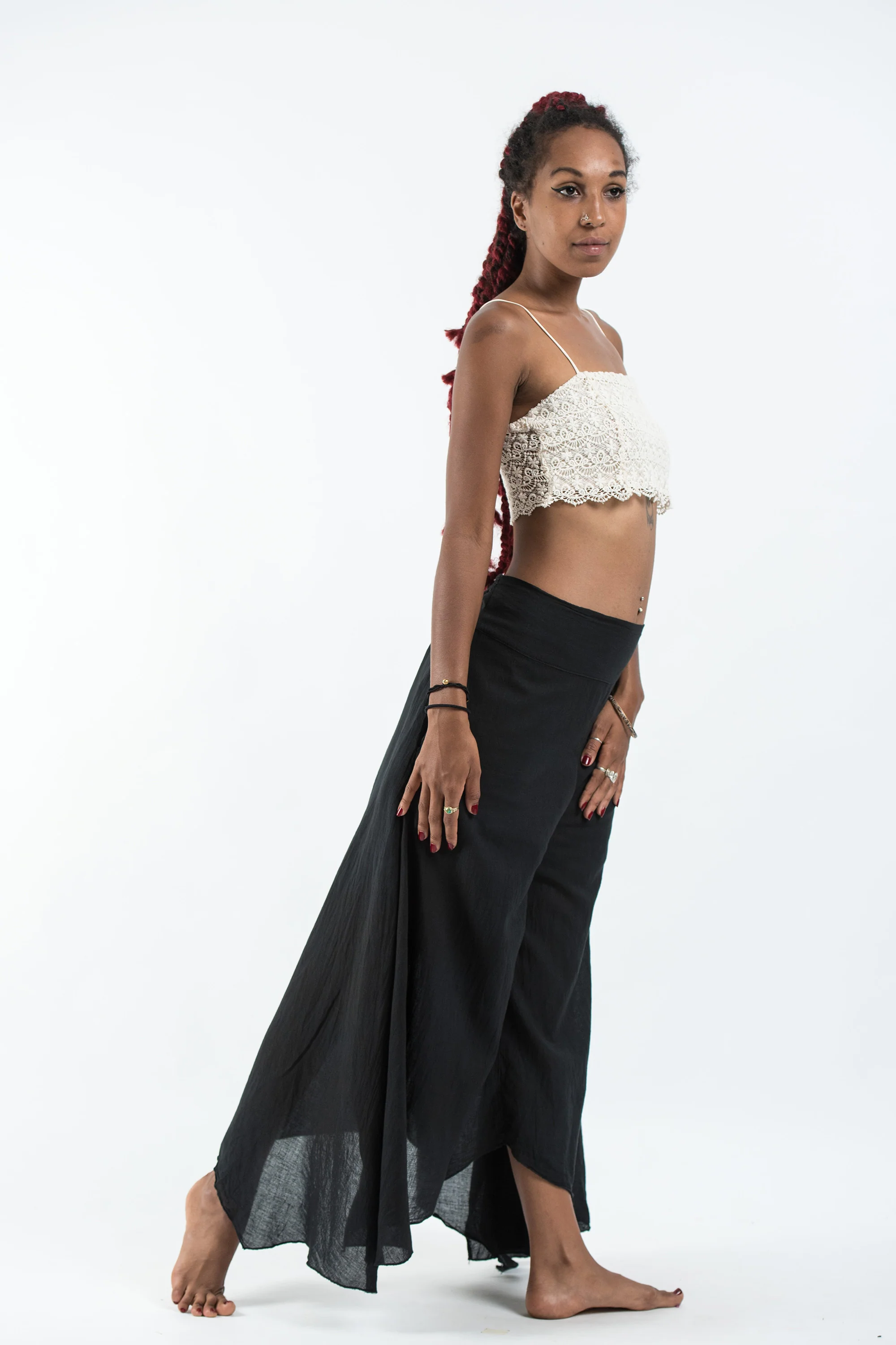 1351-Women-s-Cotton-Tinkerbell-Palazzo-Pants-in-Black-3.webp Women's Cotton Tinkerbell Palazzo Pants in Black