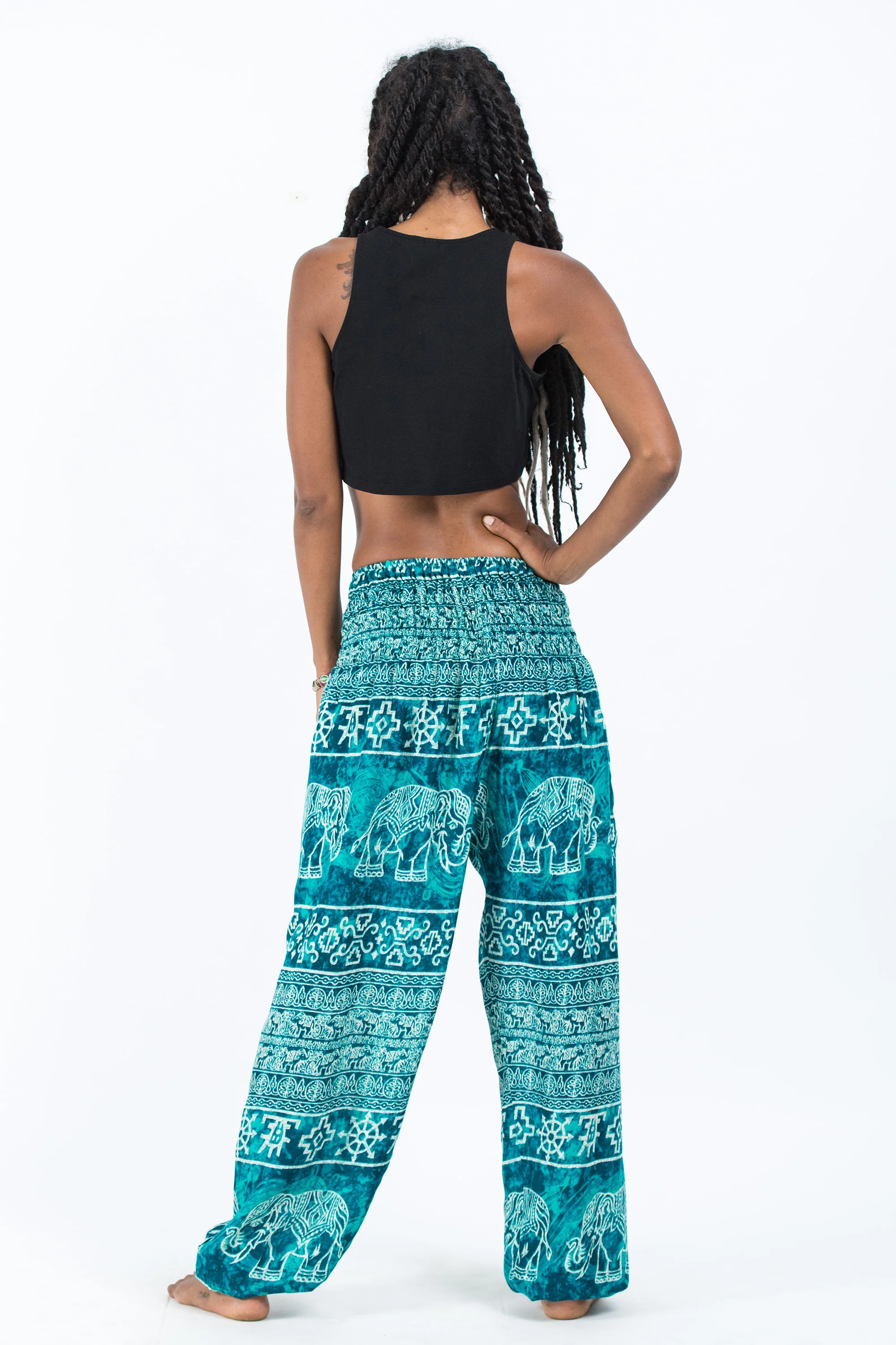 1355-Marble-Elephant-Women-s-Elephant-Pants-in-Turquoise-4.webp Marble Elephant Women's Elephant Pants in Turquoise