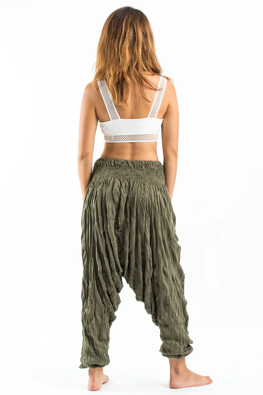 1364-Crinkled-Cotton-Harem-Pants-in-Green-4.webp Crinkled Cotton Harem Pants in Green
