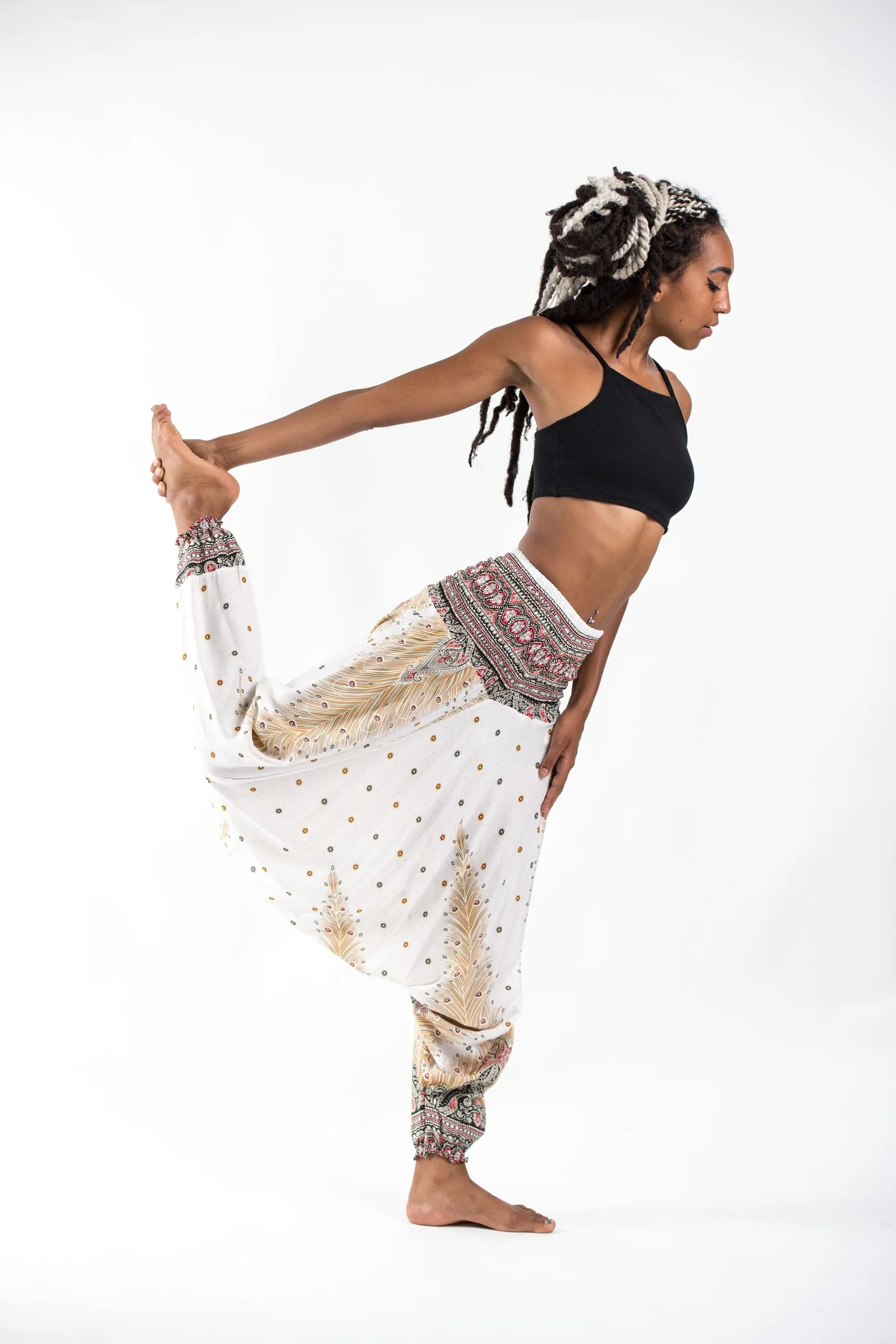 1365-Peacock-Feathers-2-in-1-Jumpsuit-Harem-Pants-in-White-7.webp Peacock Feathers 2-in-1 Jumpsuit Harem Pants in White