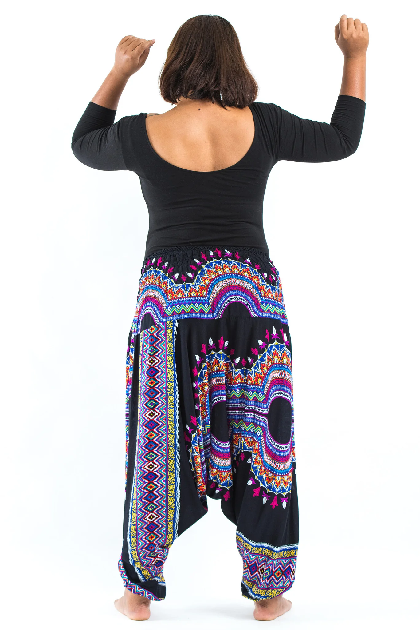 1369-Plus-Size-Dashiki-Prints-2-in-1-Jumpsuit-Harem-Pants-in-Black-4.webp Plus Size Dashiki Prints 2-in-1 Jumpsuit Harem Pants in Black