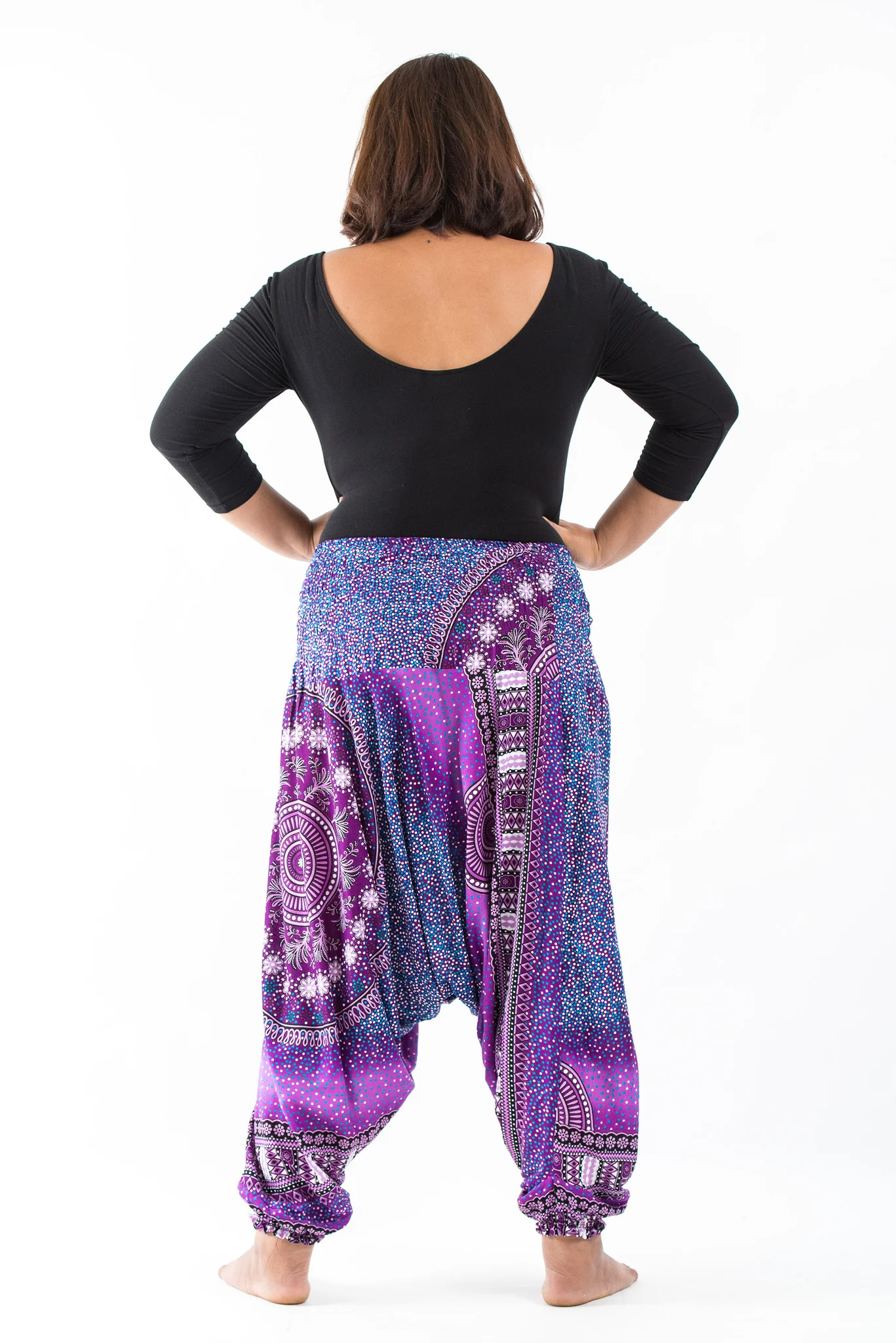 1394-Plus-Size-Tribal-Chakras-2-in-1-Jumpsuit-Harem-Pants-in-Purple-4.webp Plus Size Tribal Chakras 2-in-1 Jumpsuit Harem Pants in Purple