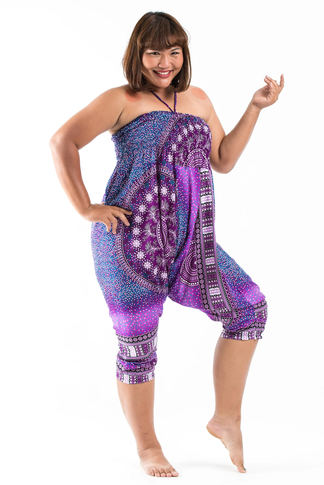 1394-Plus-Size-Tribal-Chakras-2-in-1-Jumpsuit-Harem-Pants-in-Purple-5.webp Plus Size Tribal Chakras 2-in-1 Jumpsuit Harem Pants in Purple