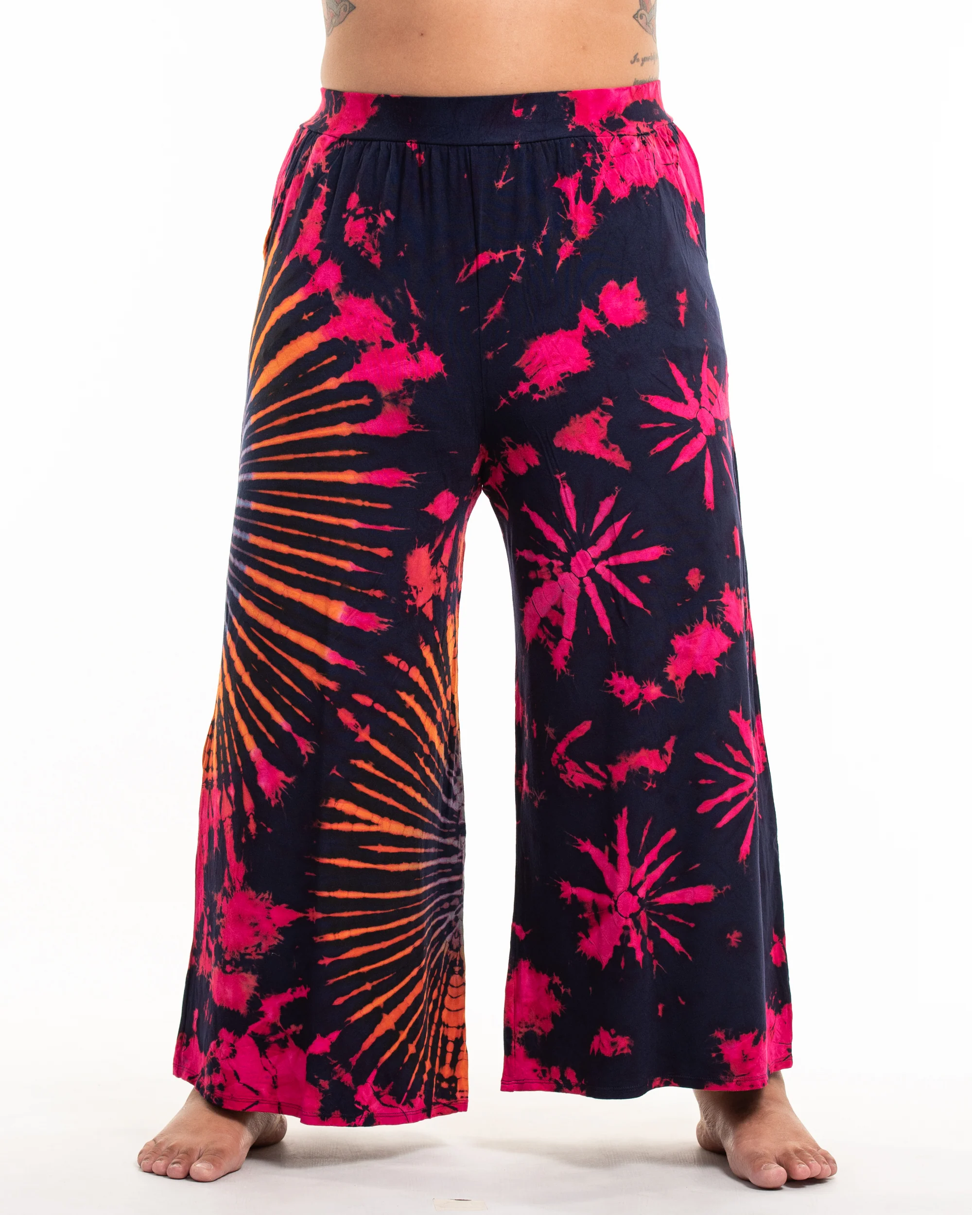 1397-Plus-Size-Tie-Dye-Wide-Leg-Palazzo-Harem-Pants-Cotton-in-Purple-2.webp Plus Size Tie Dye Wide Leg Palazzo Harem Pants Cotton in Purple