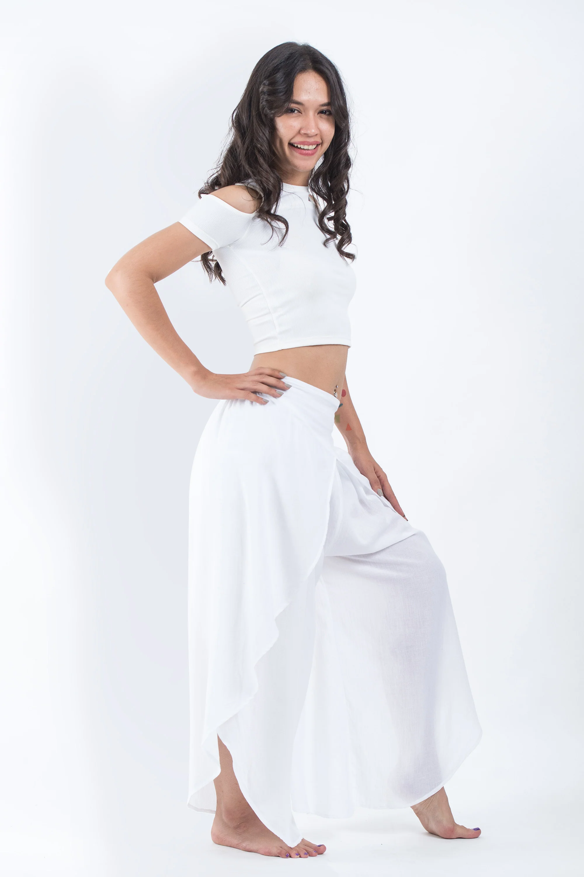 1430-Women-s-Cotton-Tulip-Palazzo-Pants-in-White-3.webp Women's Cotton Tulip Palazzo Pants in White