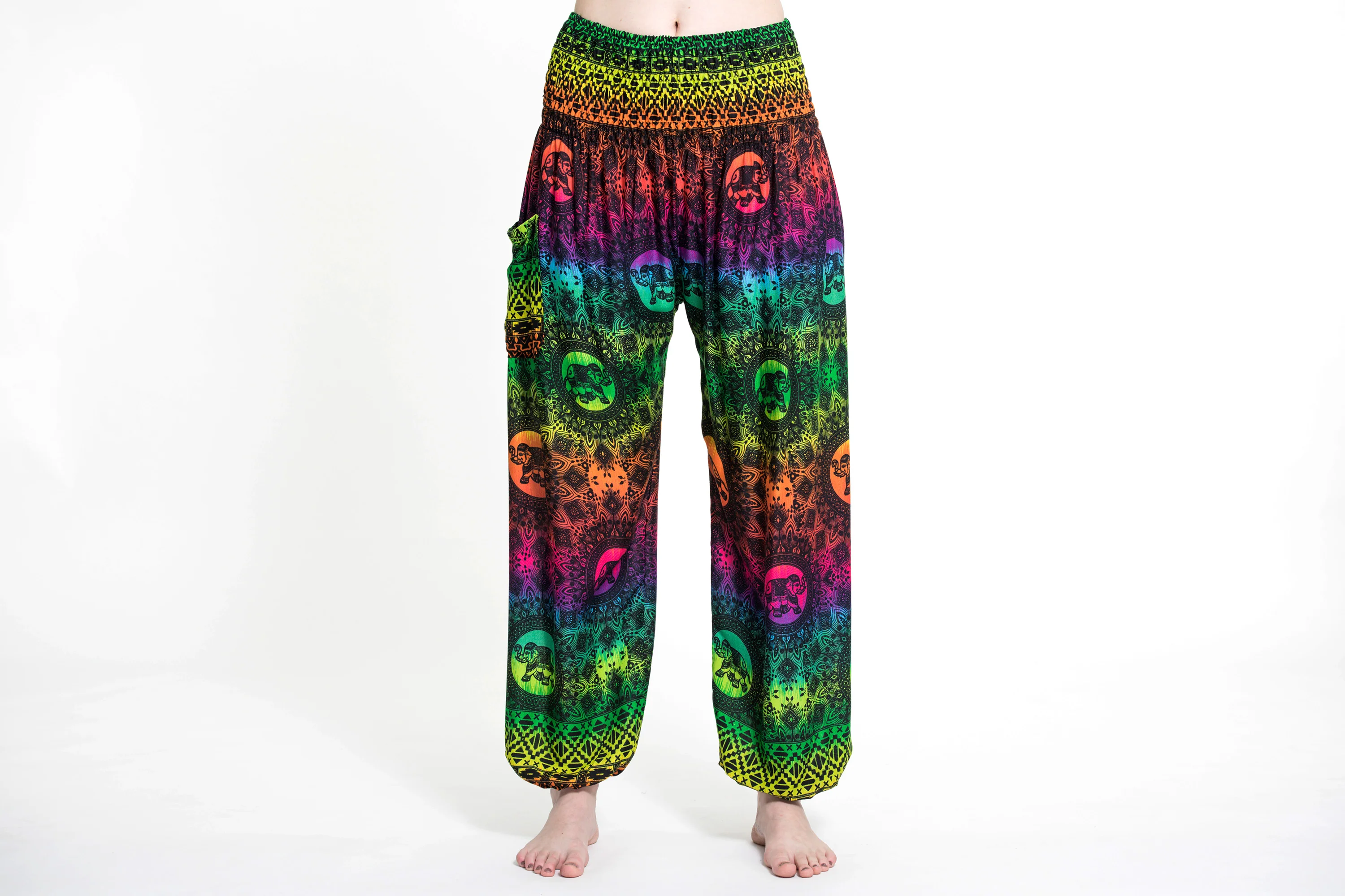1463-Rainbow-Elephant-Women-s-Elephant-Pants-in-Green-2.webp Rainbow Elephant Women's Elephant Pants in Green