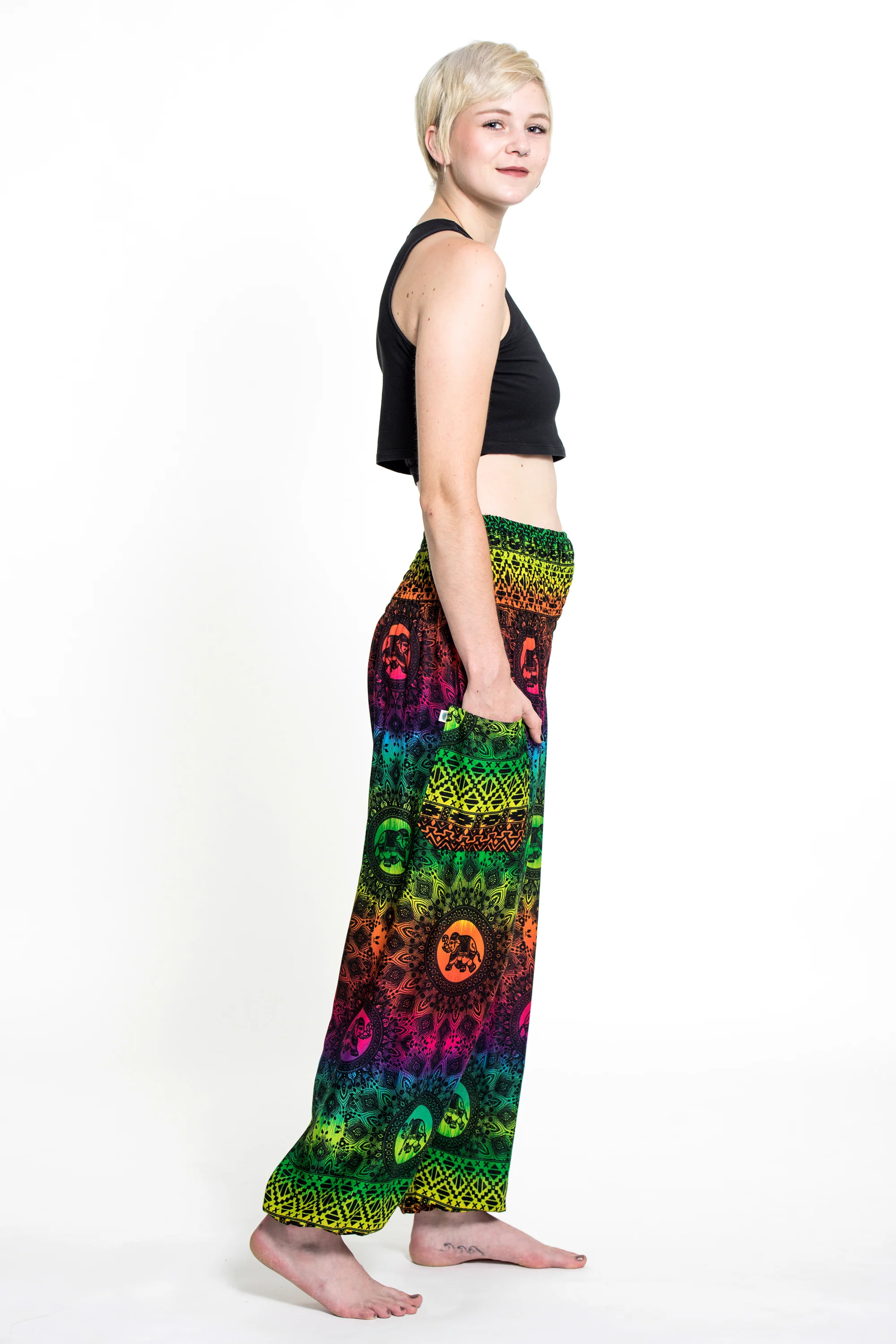 1463-Rainbow-Elephant-Women-s-Elephant-Pants-in-Green-3.webp Rainbow Elephant Women's Elephant Pants in Green