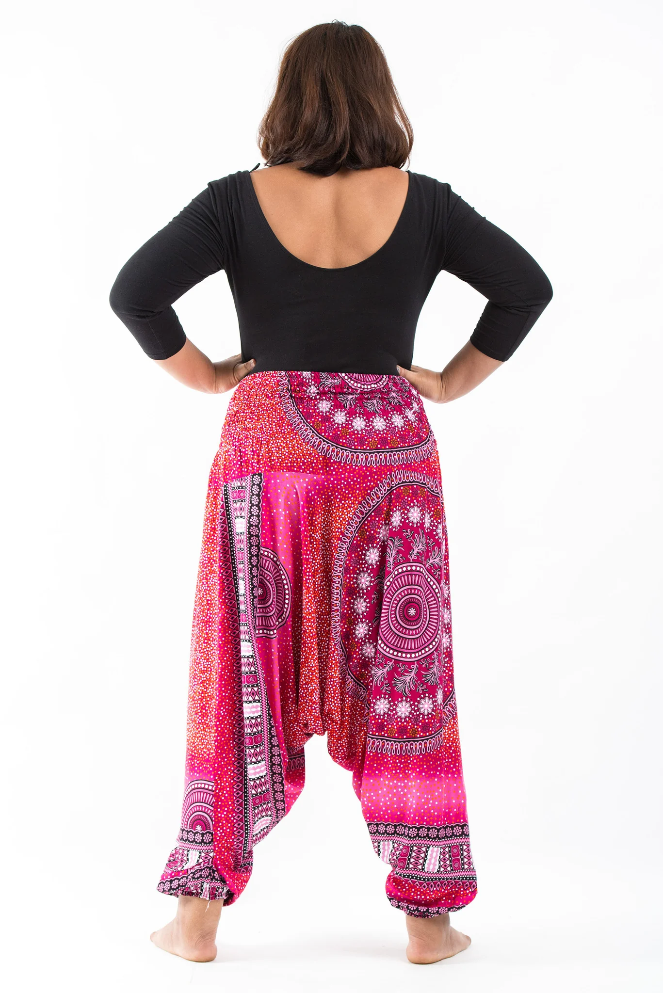 1481-Plus-Size-Tribal-Chakras-2-in-1-Jumpsuit-Harem-Pants-in-Pink-4.webp Plus Size Tribal Chakras 2-in-1 Jumpsuit Harem Pants in Pink