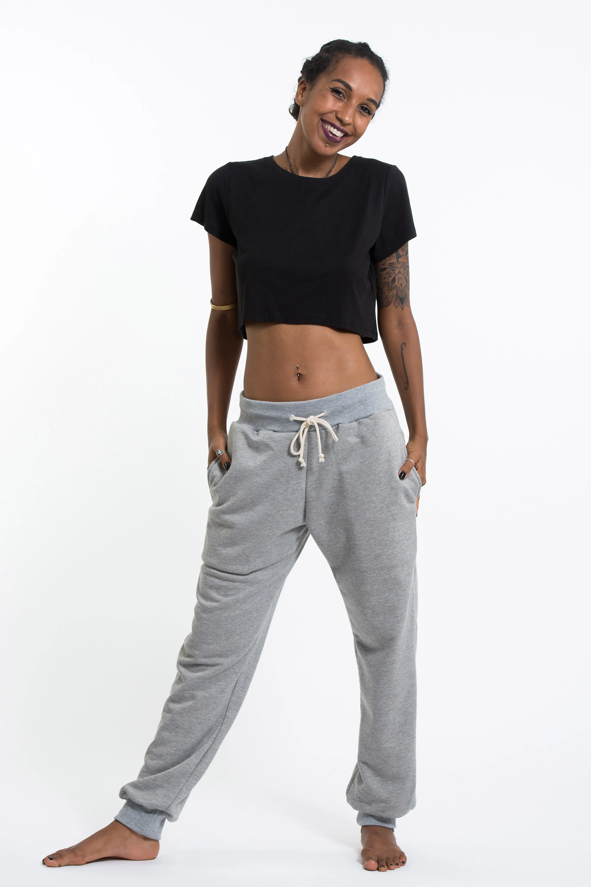 1493-Women-s-Terry-Pants-with-Aztec-Pockets-in-Gray-Size-S-XL-7.webp Women's Terry Pants with Aztec Pockets in Gray (Size S - XL )