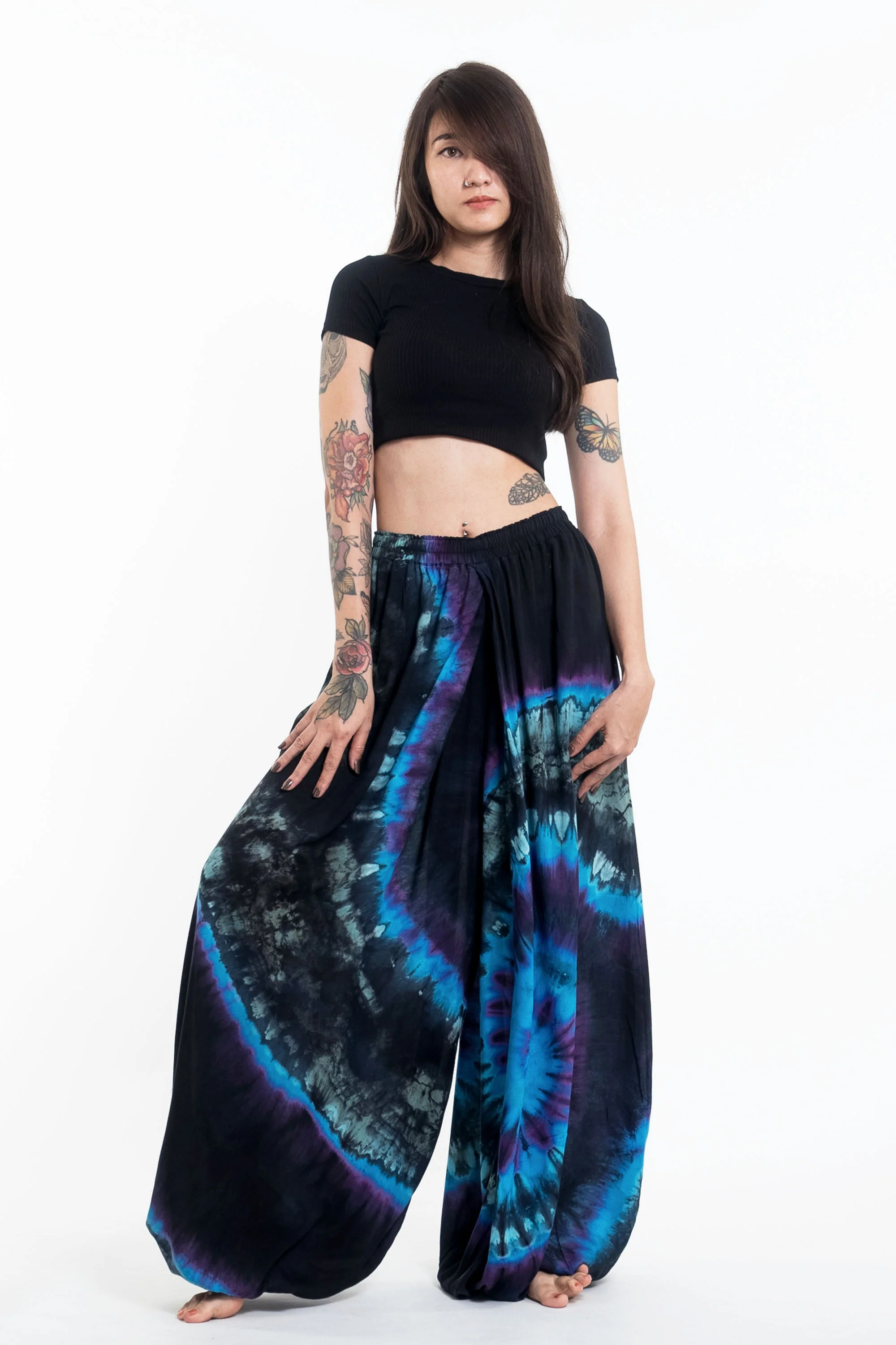 Tie dye Women Balloon Harem Pants 03