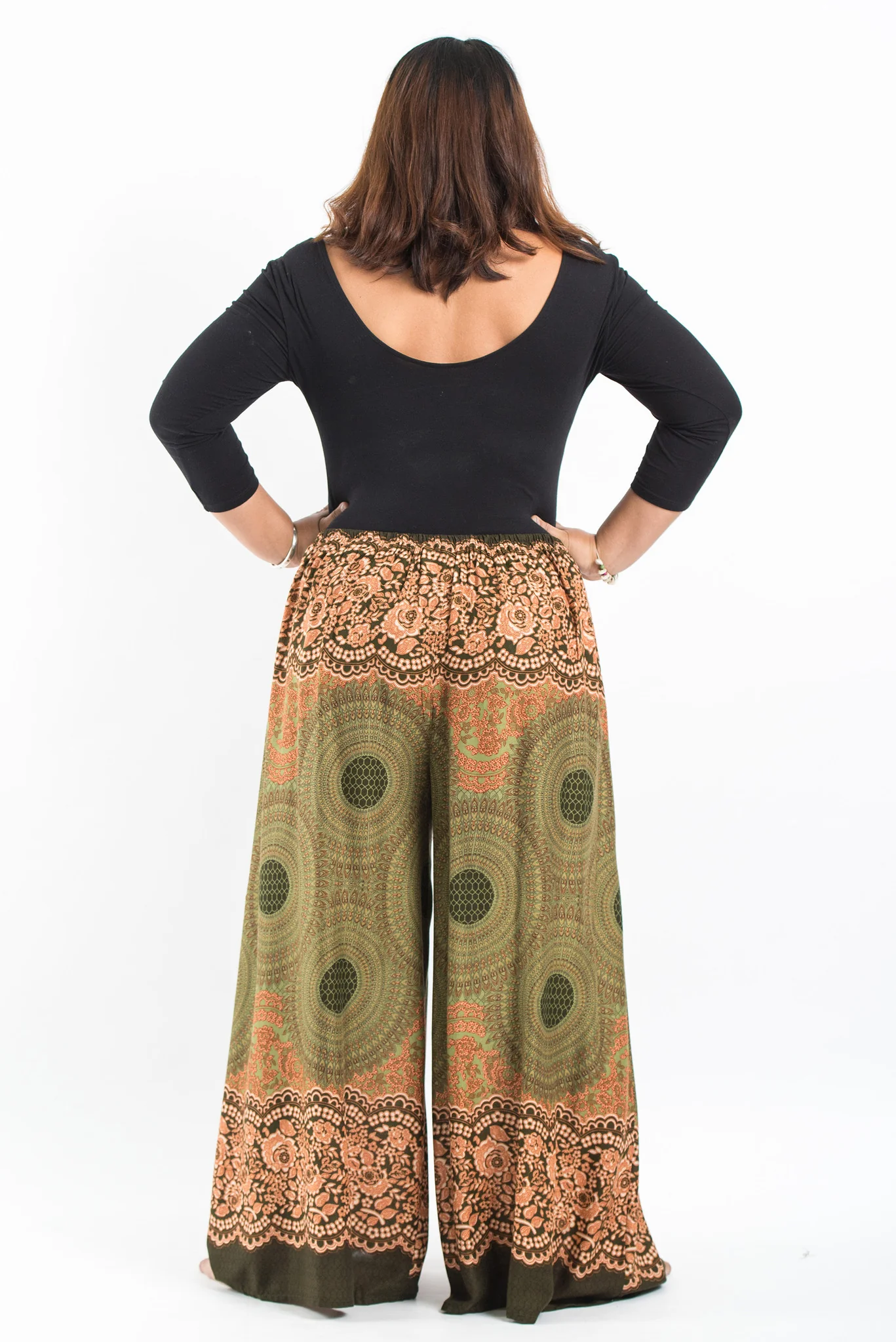 1499-Plus-Size-Geometric-Mandalas-Palazzo-Style-Harem-Pants-in-Olive-4.webp Plus Size Geometric Mandalas Palazzo Style Harem Pants in Olive