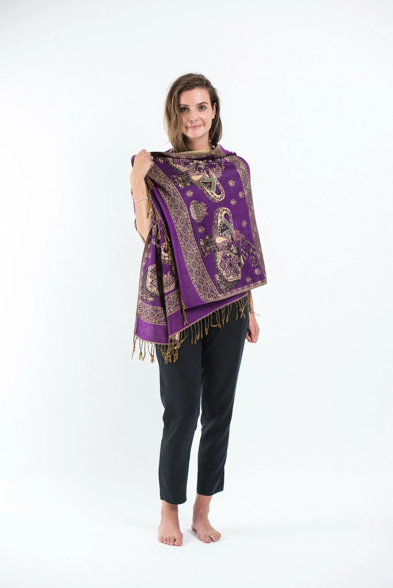 15-Nepal-Elephant-Pashmina-Shawl-Scarf-in-Purple-3.webp Nepal Elephant Pashmina Shawl Scarf in Purple