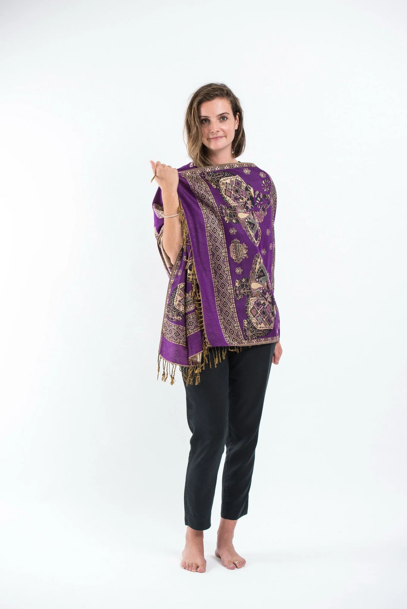 15-Nepal-Elephant-Pashmina-Shawl-Scarf-in-Purple-4.webp Nepal Elephant Pashmina Shawl Scarf in Purple