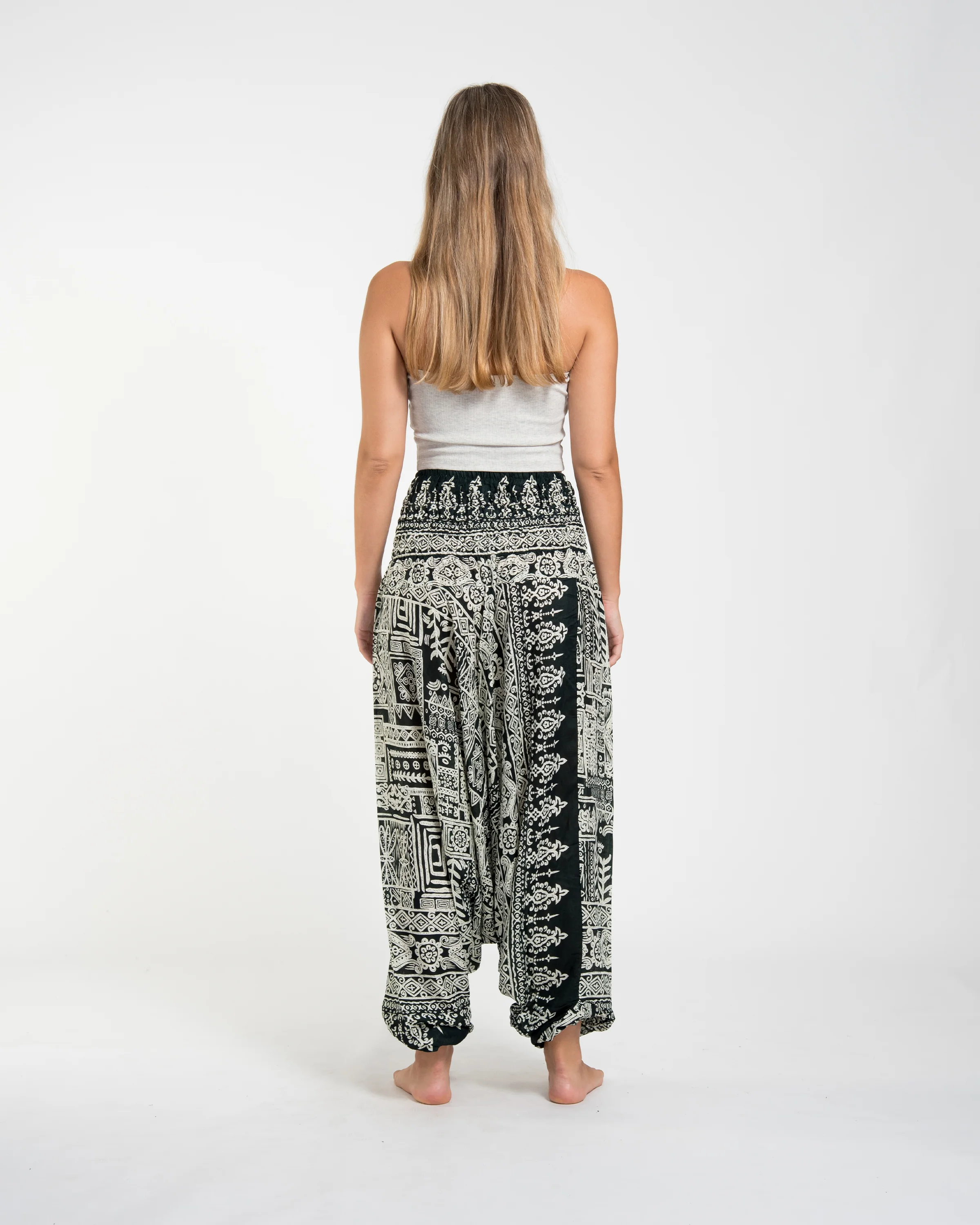 1524-Tribal-Prints-2-in-1-Jumpsuit-Harem-Pants-in-Green-4.webp Tribal Prints 2-in-1 Jumpsuit Harem Pants in Green