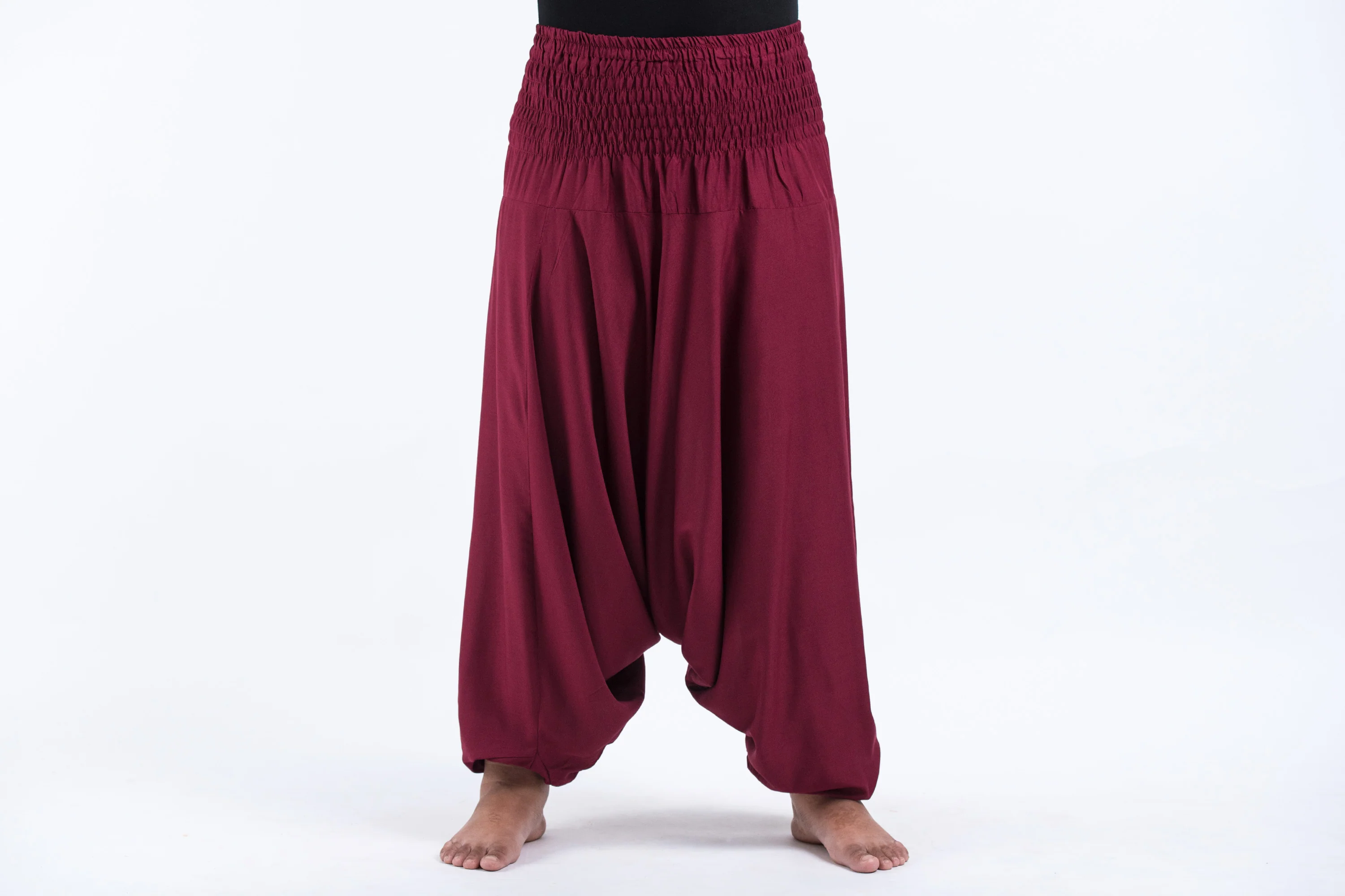 1527-Plus-Size-Solid-Color-2-in-1-Jumpsuit-Harem-Pants-in-Red-2.webp Plus Size Solid Color 2-in-1 Jumpsuit Harem Pants in Red