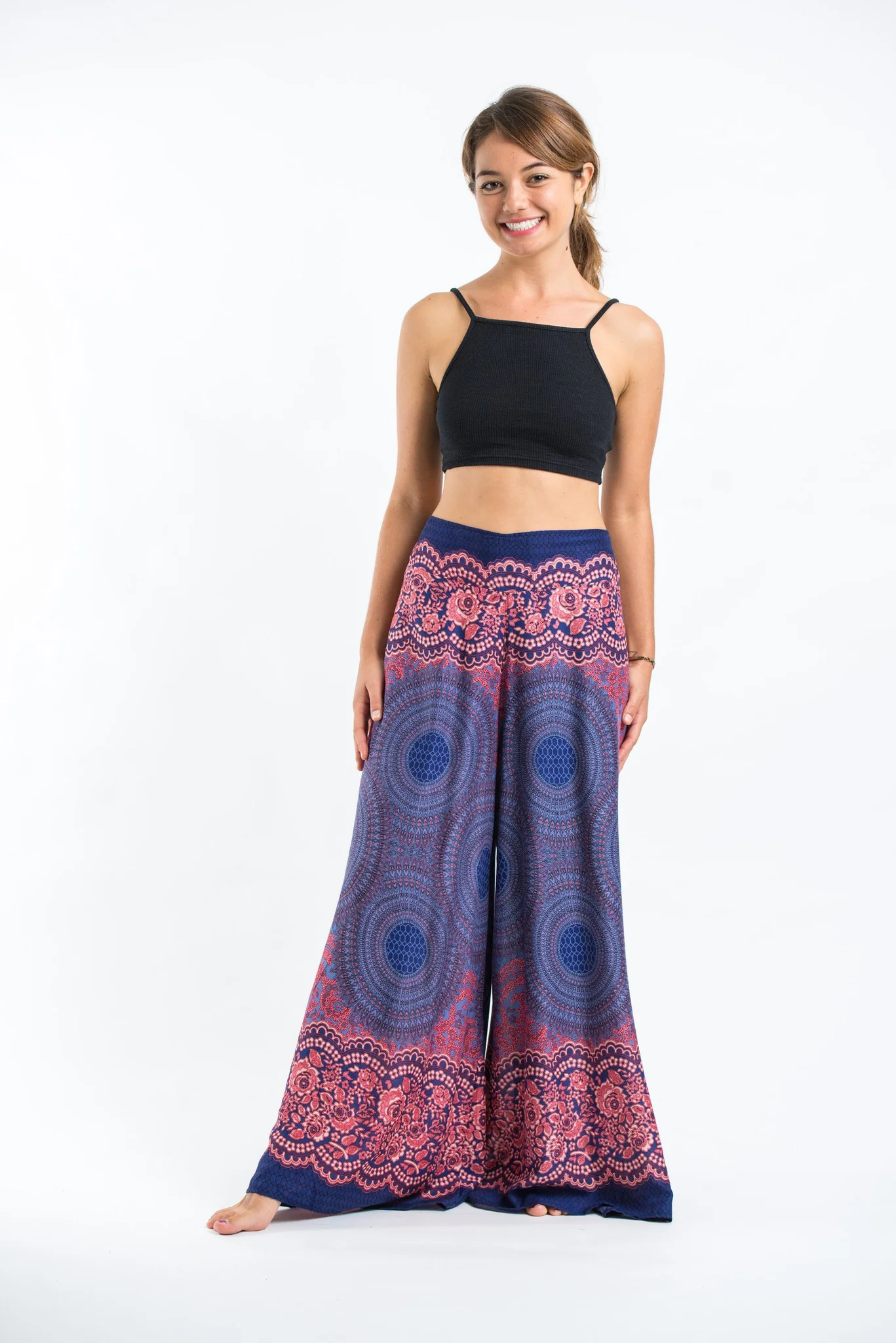 1530-Geometric-Mandalas-Palazzo-Style-Harem-Pants-in-Blue-5.webp Geometric Mandalas Palazzo Style Harem Pants in Blue
