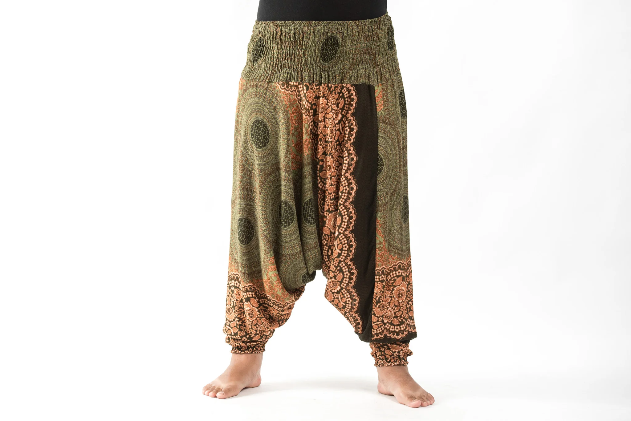 1558-Plus-Size-Geometric-Mandalas-2-in-1-Jumpsuit-Harem-Pants-in-Olive-2.webp Plus Size Geometric Mandalas 2-in-1 Jumpsuit Harem Pants in Olive